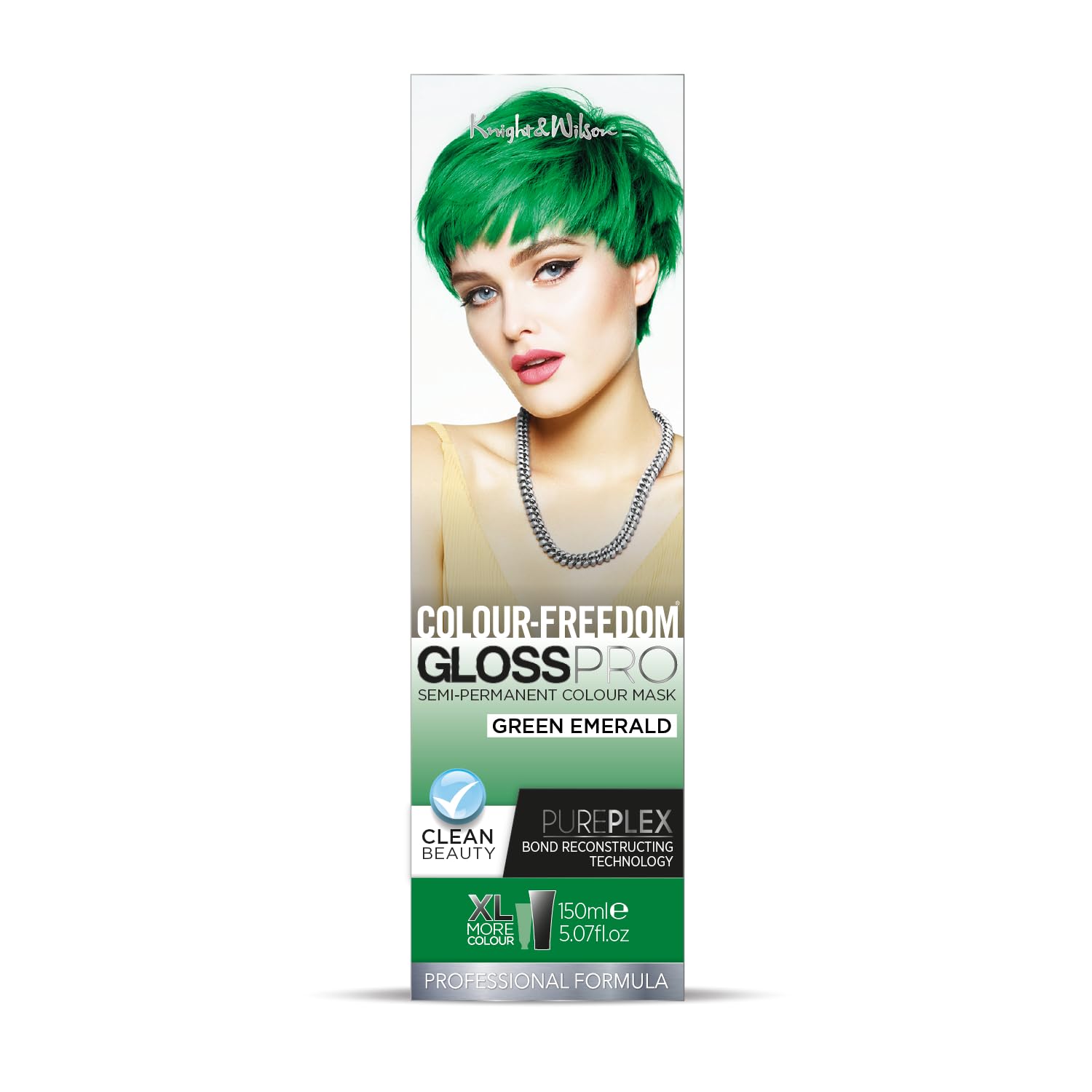 Knight & Wilson Colour Freedom Gloss Pro Semi-Permanent Hair Colour 150ml Emerald Green