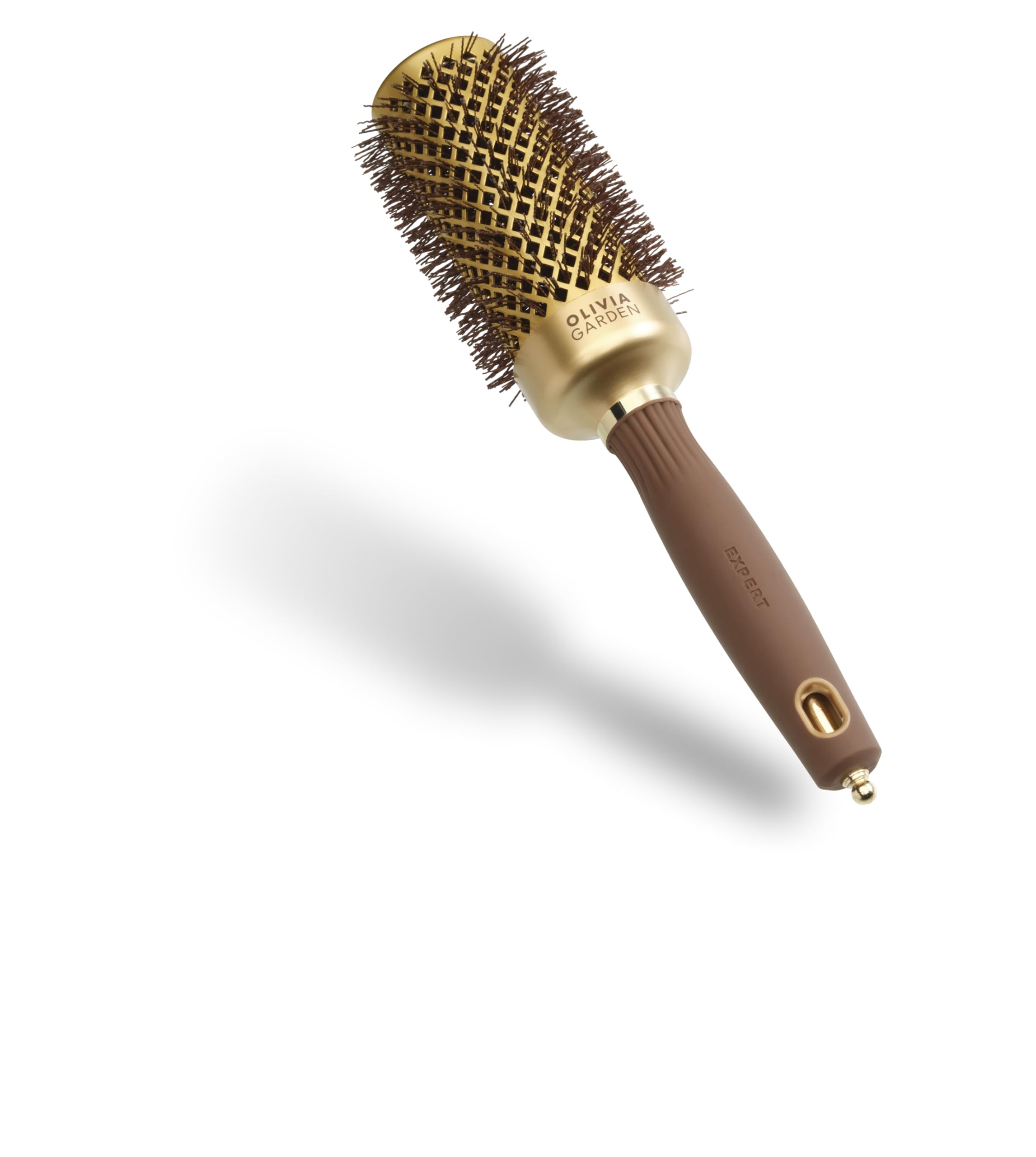Olivia Garden Expert Blowout Shine – Gold &amp; Braun – 45 – Keramikbeschichtete Rundbürste für glattes Föhnen, frizzfreies Haar und strahlenden Glanz 1