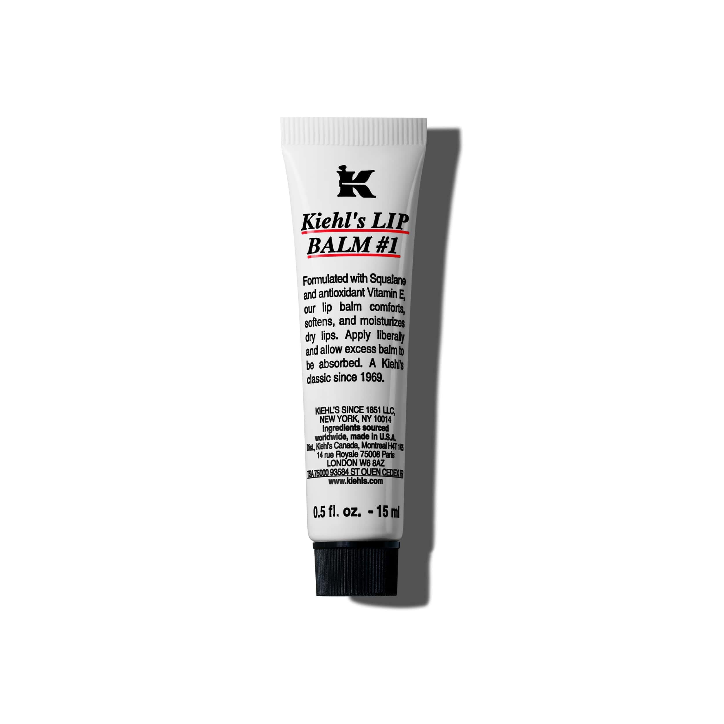 Kiehl's Lippenbalsam Nr. 1, Feuchtigkeitsspendende, transparente Lippenpflege für trockene Lippen, Duft