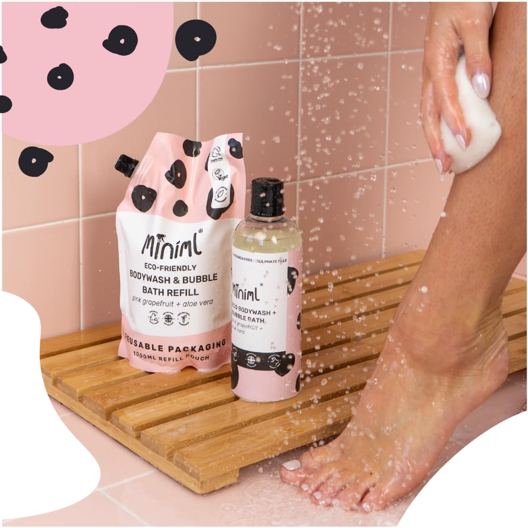 Miniml All Natural Body Wash and Bubble Bath with Pink Grapefruit - 500ml 4