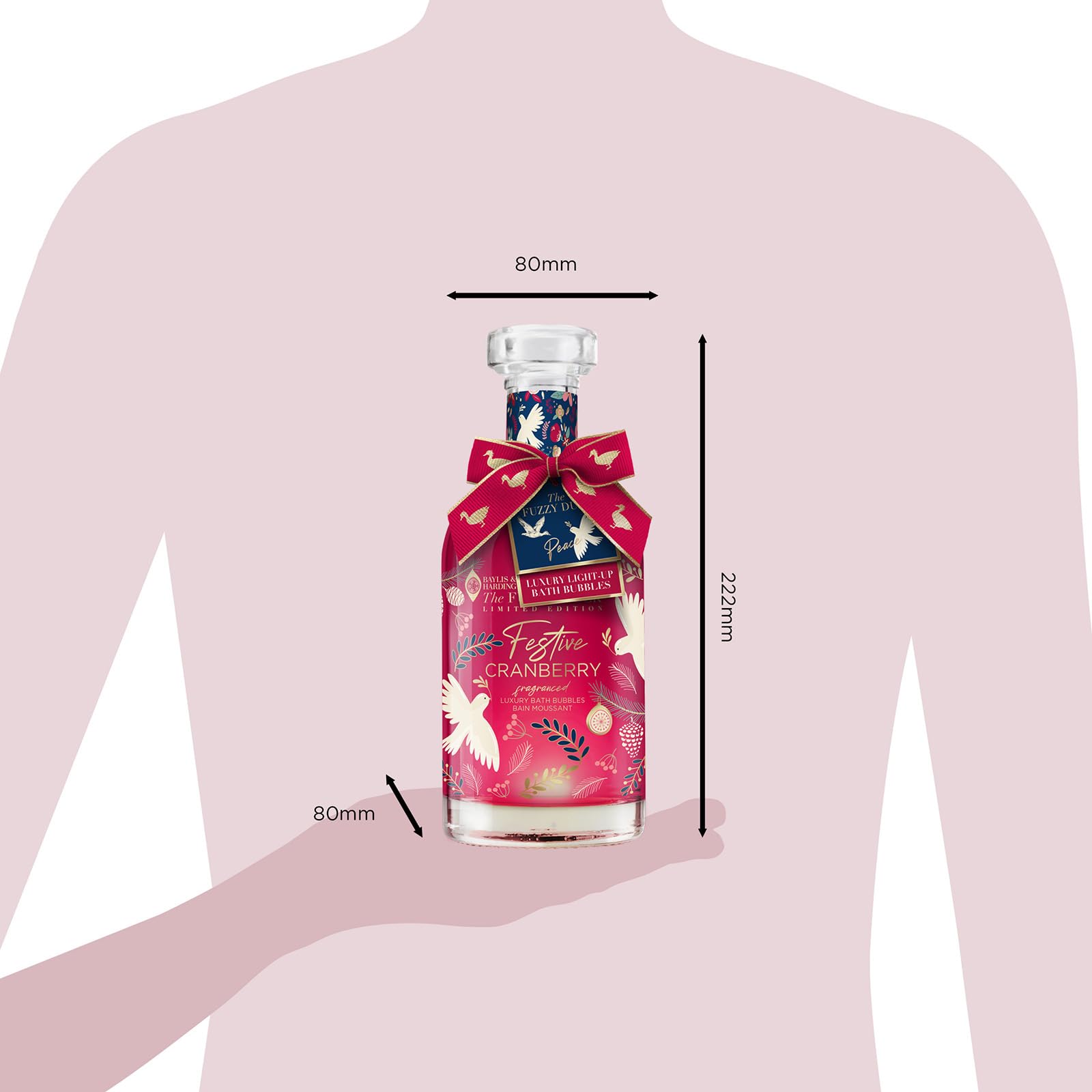 Baylis & Harding Fuzzy Duck Winter Wonderland Light Up Bath Bubbles Decanter 500ml 6