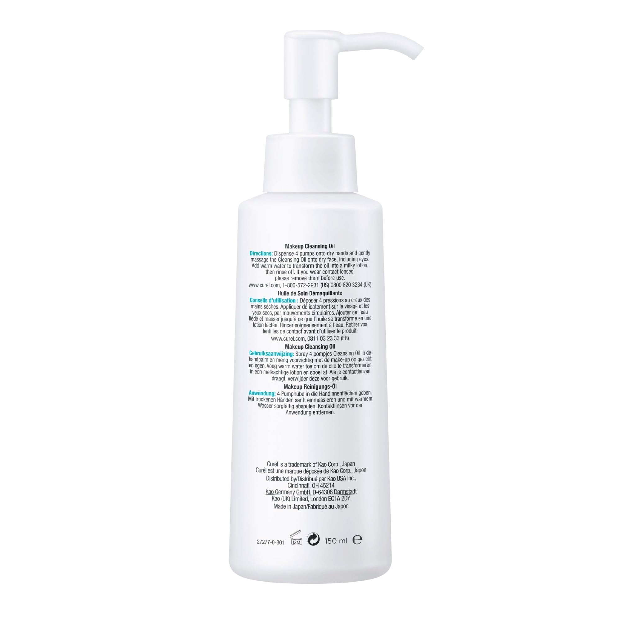 Curél Make-up-Reinigungsöl 150 ml für trockene, empfindliche Haut 9