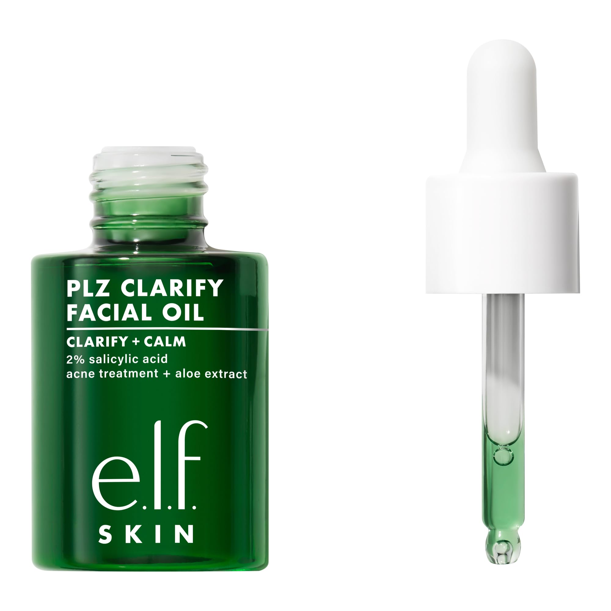 e.l.f. SKIN PLZ Clarify Facial Oil with 2% BHA for Spot Treatment and Pore Clarity