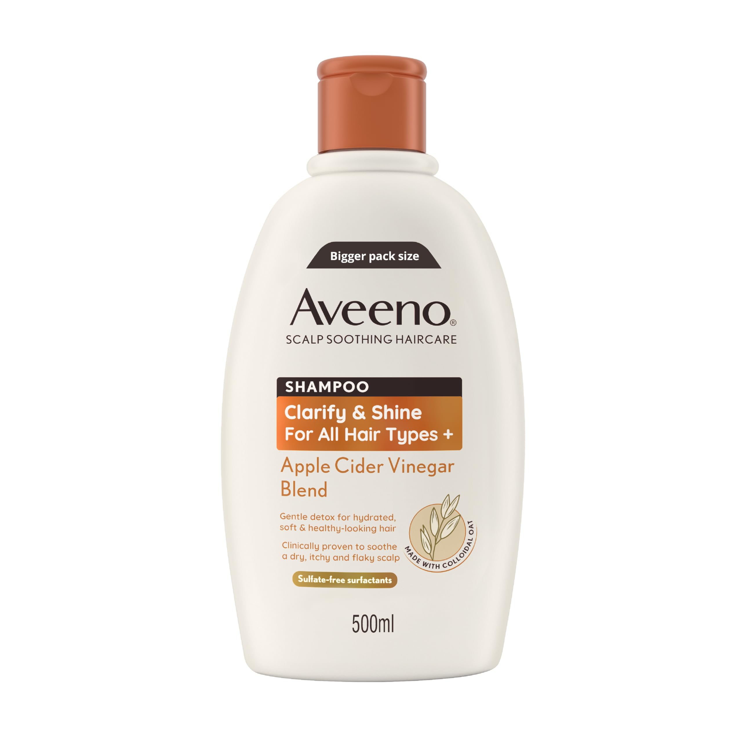 Aveeno Scalp Soothing Clarify & Shine Shampoo with Apple Cider Vinegar (500ml)