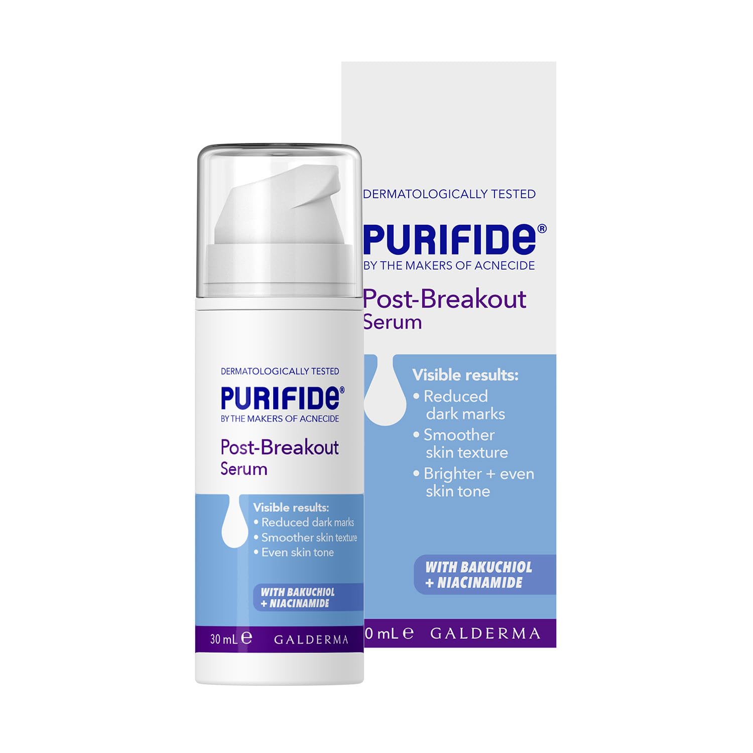 Purifide by Acnecide Post-Breakout Niacinamid Serum mit Bakuchiol gegen Akne