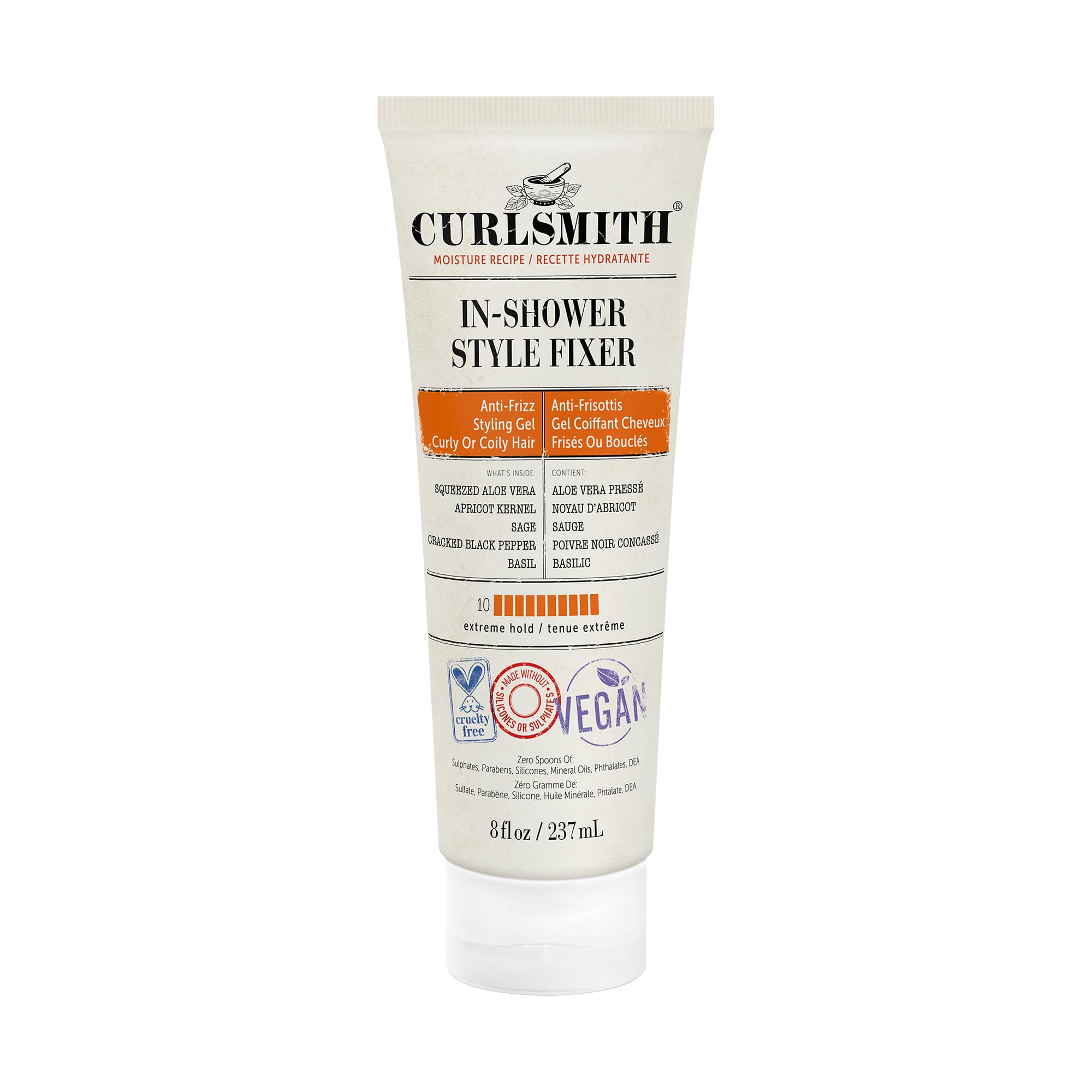 CURLSMITH In-Shower Style Fixer Vegan Extreme Hold Styling Gel for Curls and Coils