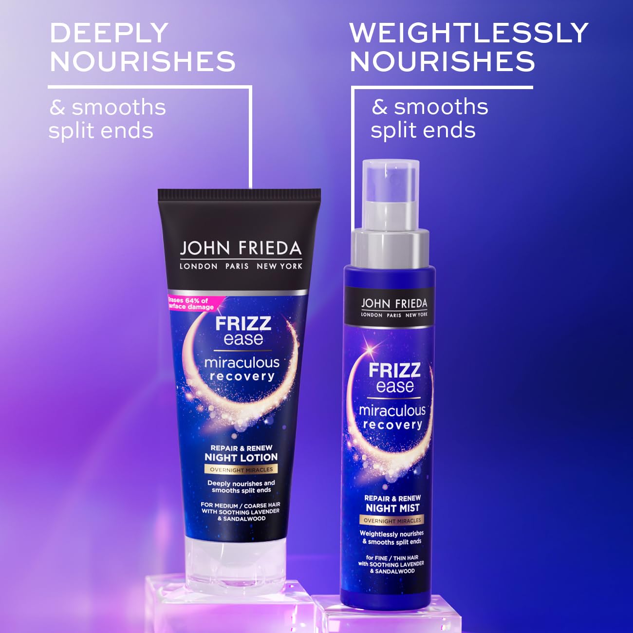 John Frieda Miraculous Repair and Renew Overnight Hair Mist for Softer, Smoother Hair 100 ml 4