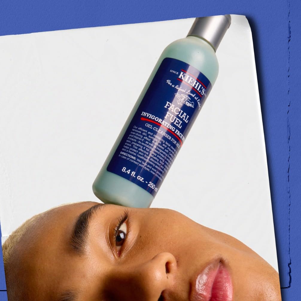 Kiehl's Facial Fuel Energizing Face Wash, Refreshing Gel Cleanser for Men 5