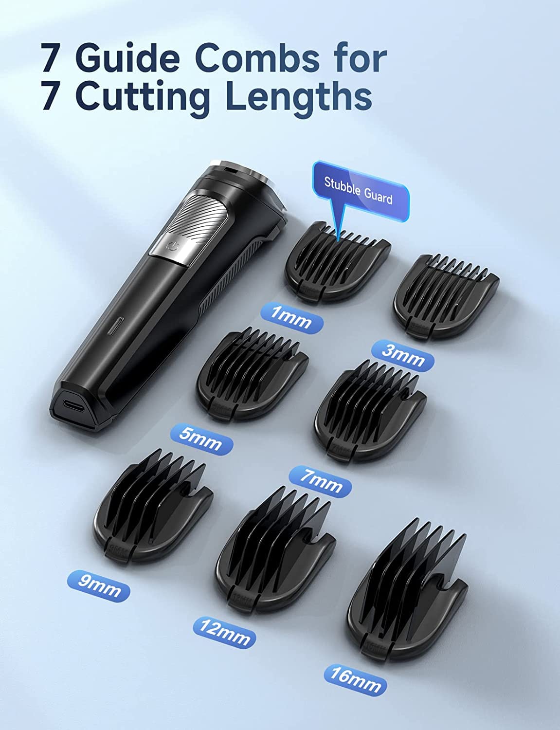 9-in-1 Men's Grooming Kit: Beard Trimmer, Hair Clippers, Nose & Ear Trimmer 7