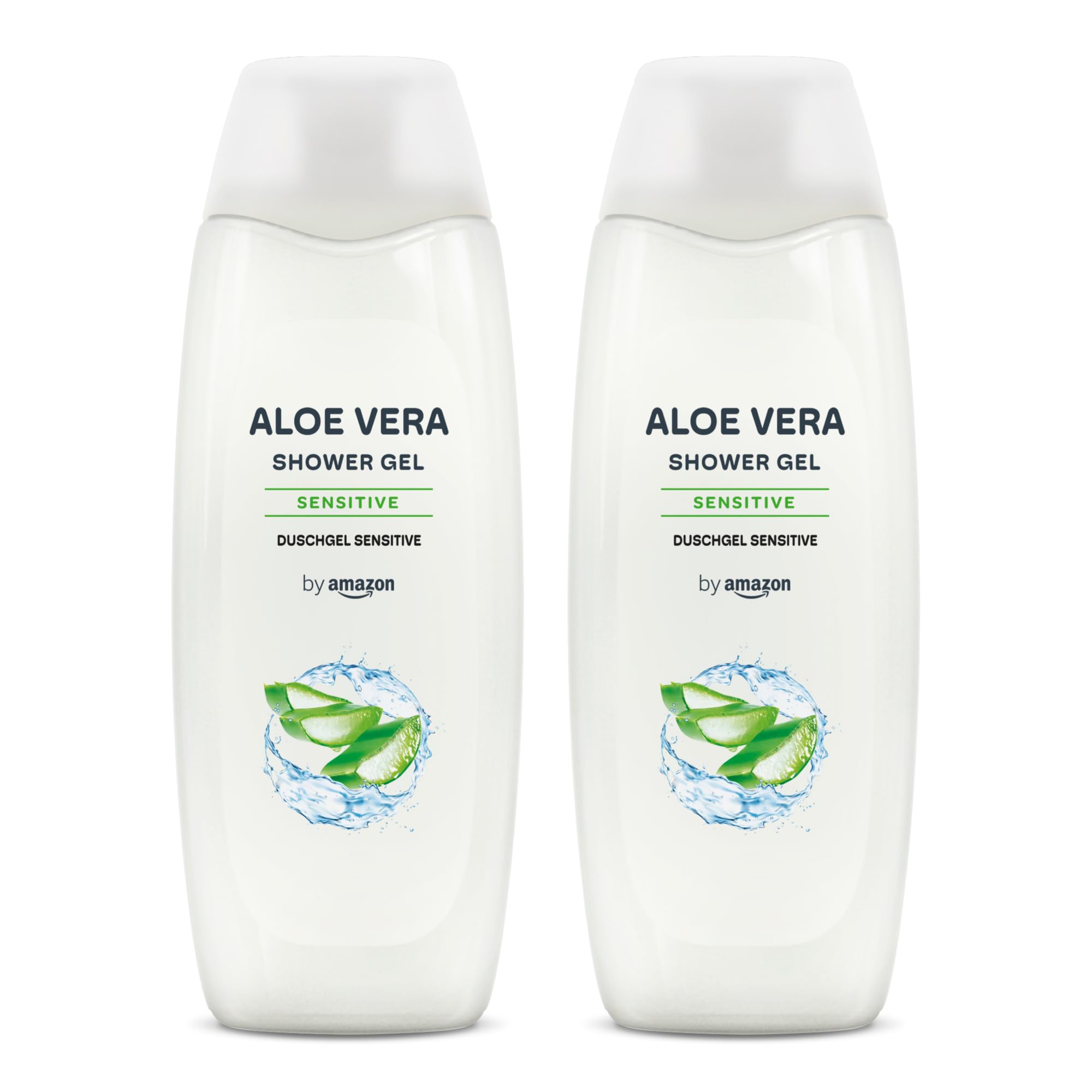 by Amazon Family Aloe Vera Shower Gel for Sensitive Skin, 2 x 500ml Pack