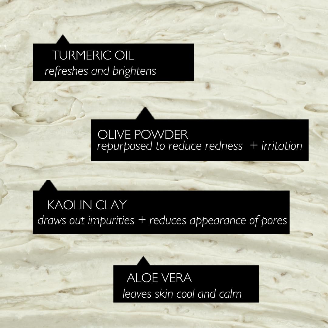 UpCircle Hydrating Kaolin Clay Face Mask with Olive Powder for Detoxifying & Pore Minimizing 60ml 4