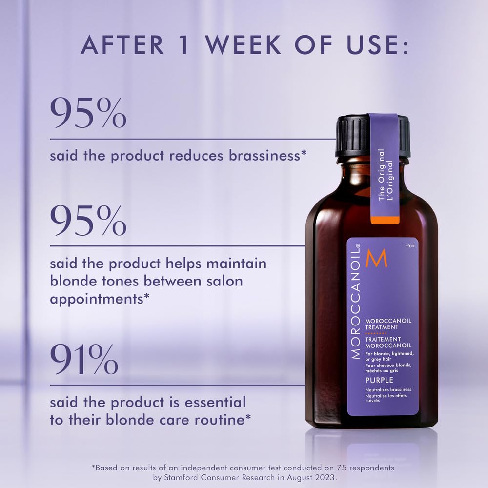 Moroccanoil Treatment Purple Hair Oil for Blonde, Highlighted, and Grey Hair