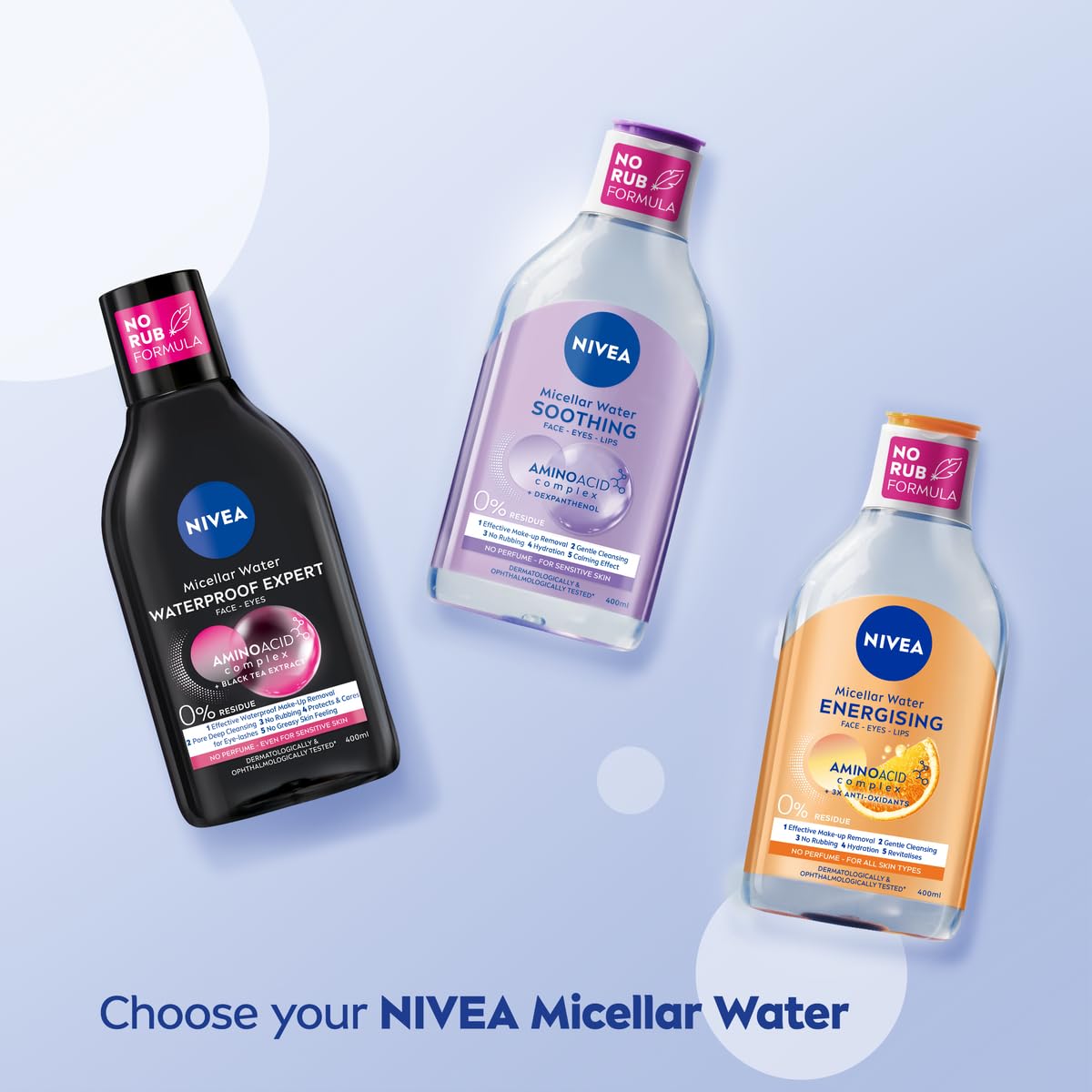 NIVEA MicellAIR Professional Micellar Water Make-Up Remover for Eyes & Lips (400ml) 6