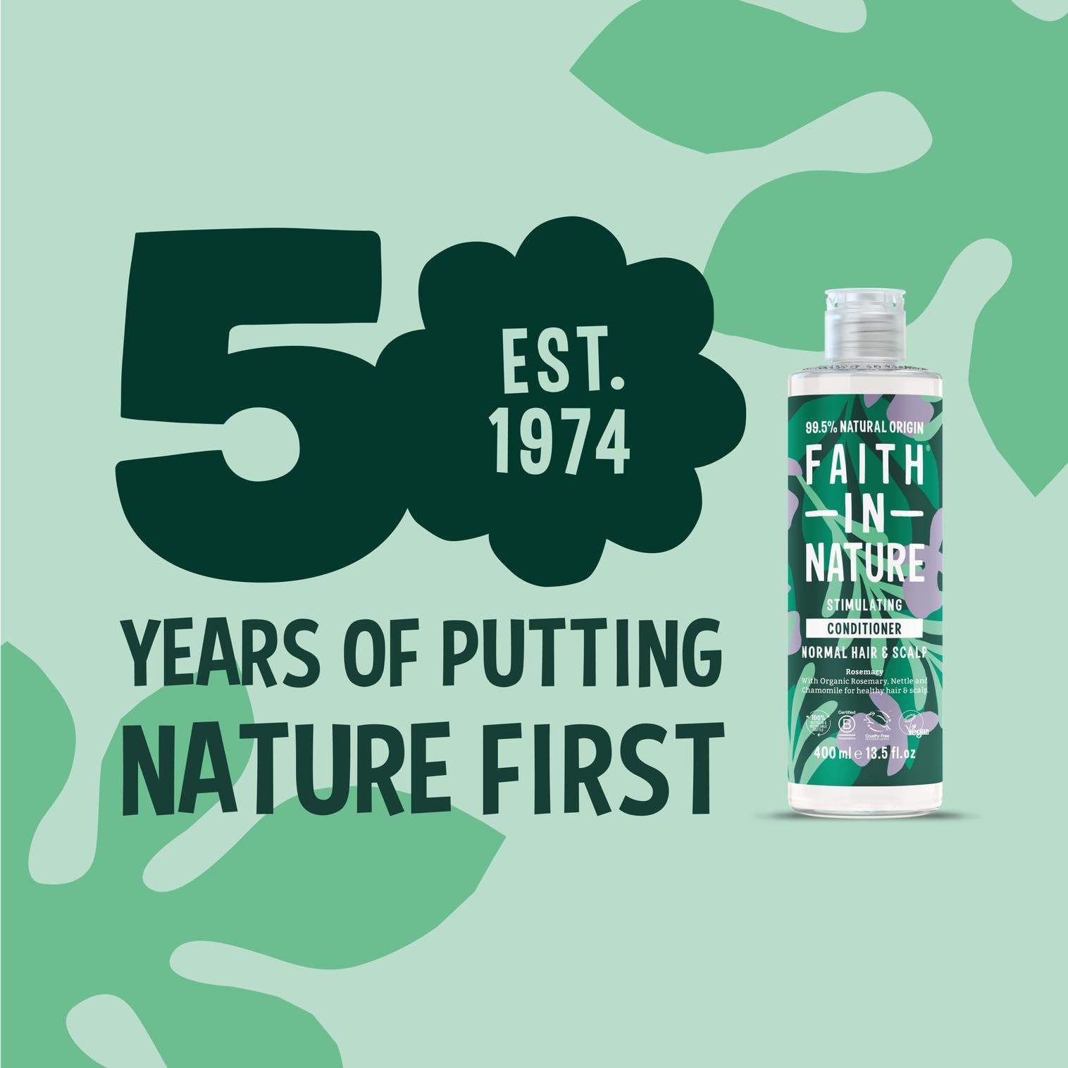 FAITH IN NATURE Rosemary Balancing Conditioner for Normal to Oily Hair, Vegan & Cruelty Free, 400 ml