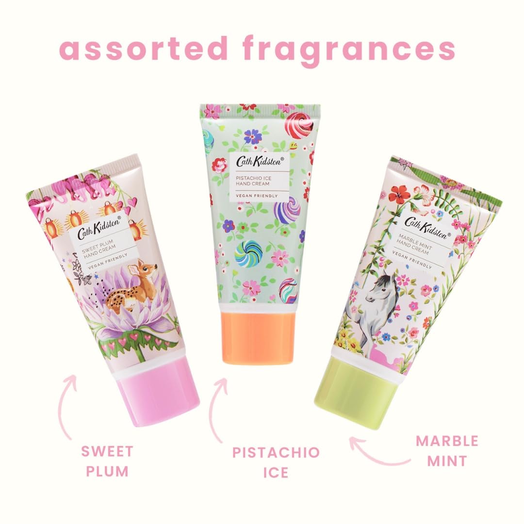 Cath Kidston Vegan Hand Cream Trio Gift Set with Shea Butter - 3 x 30ml 3