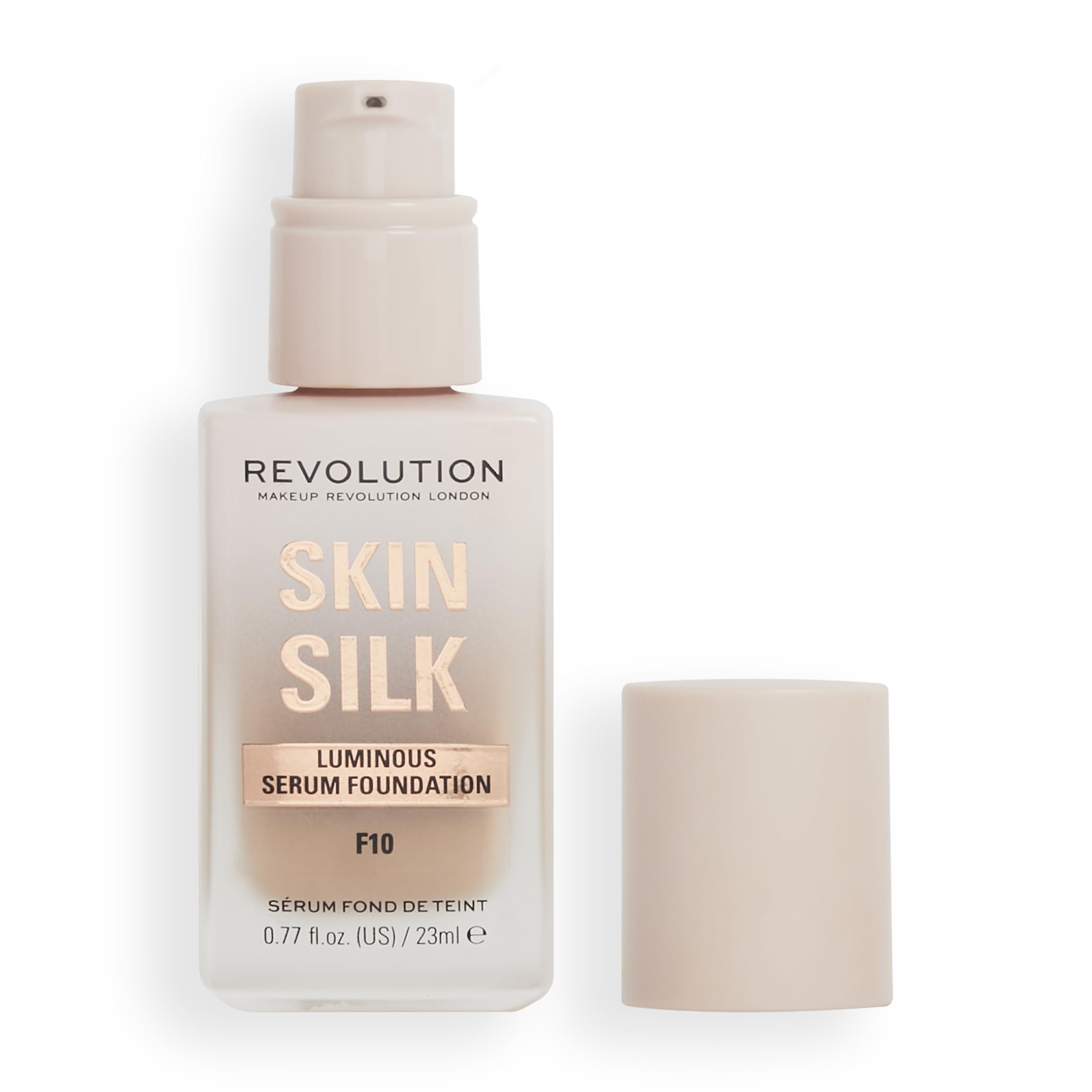 Revolution Beauty Skin Silk Serum Foundation F10 - Light to Medium Coverage with Hyaluronic Acid