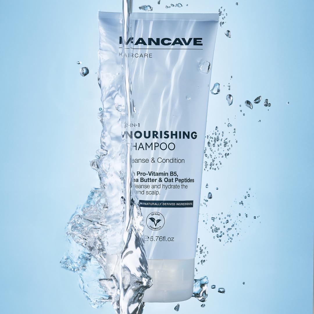 ManCave Nourishing 2-in-1 Shampoo 200ml with Argan Oil & Oat Peptides for Men 4