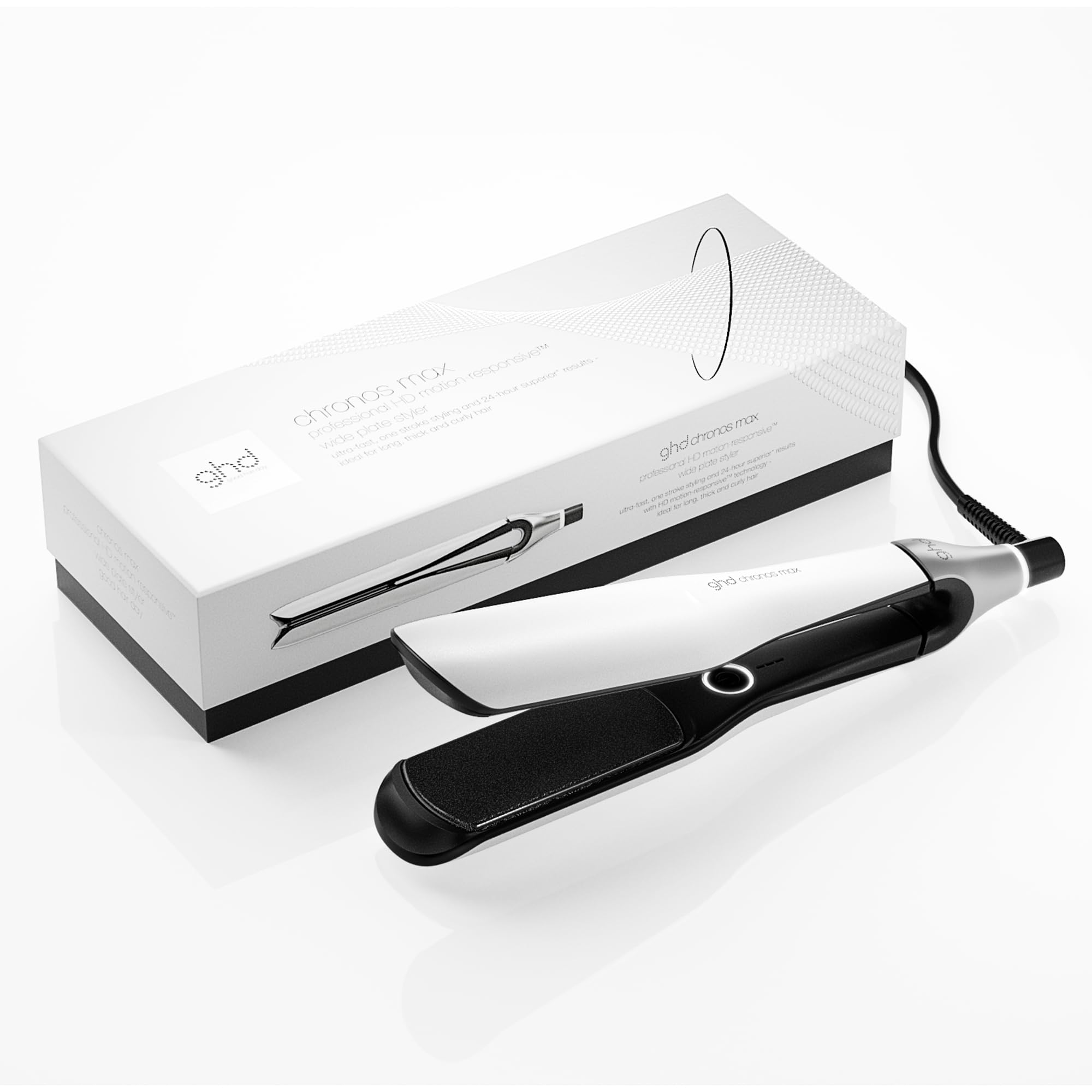 ghd Chronos Max Wide Plate Hair Straighteners - 3X Faster Styling, 90% More Shine, 2.5X Less Frizz