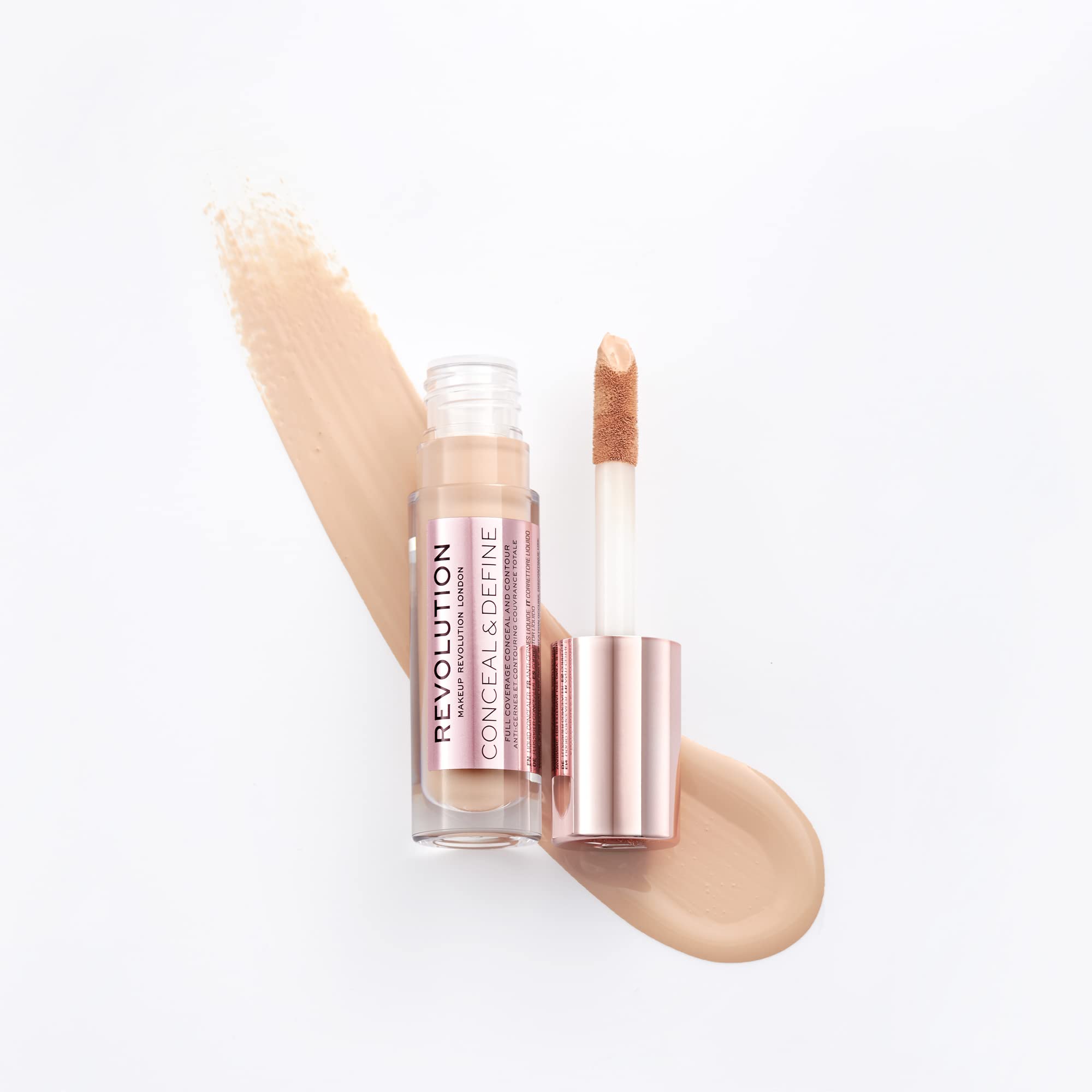 Revolution Conceal & Define Concealer, Full Coverage, Matte Finish, Shade C5, 4g 3