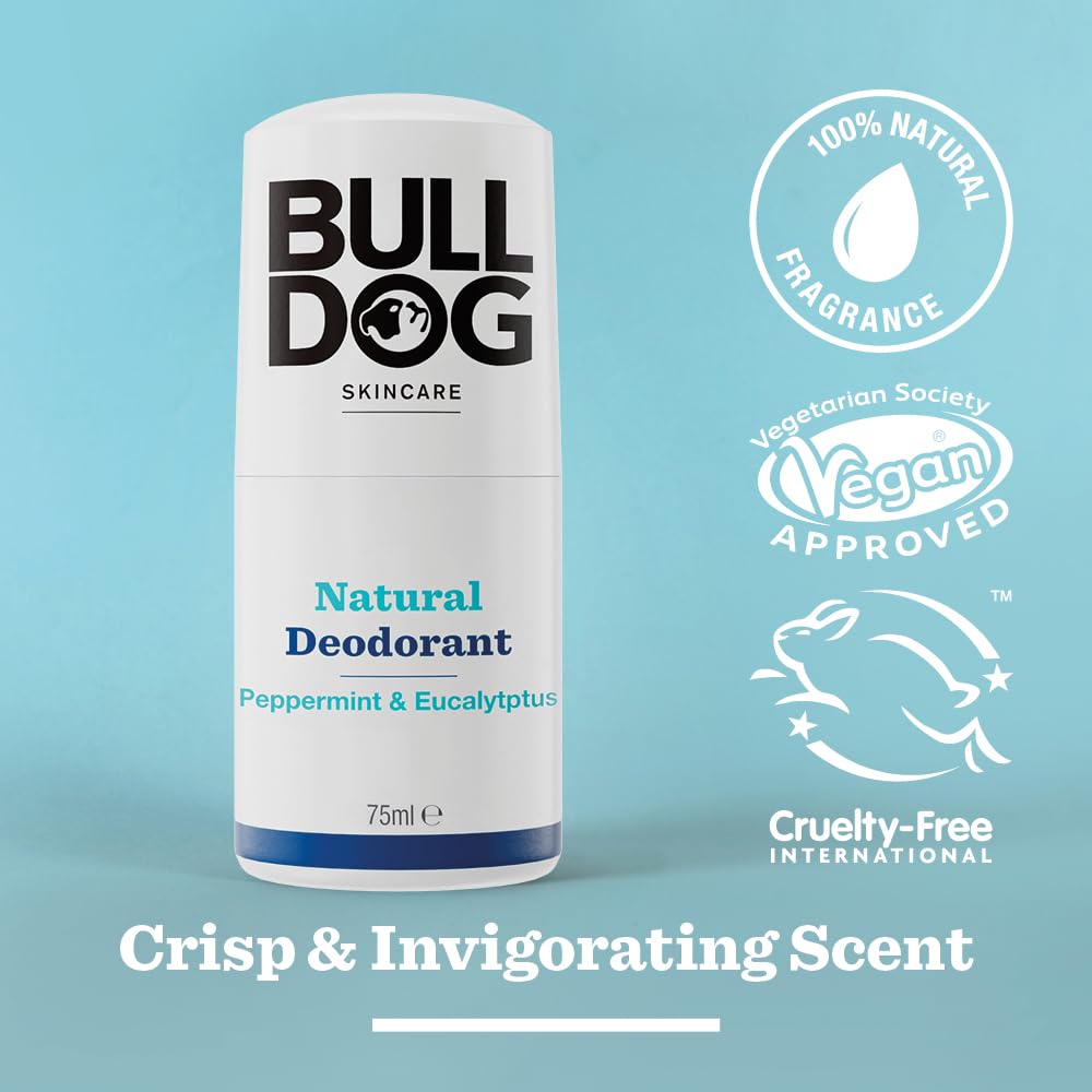 BULLDOG SKINCARE - Pfefferminz- und Eukalyptus-Roll-On-Deodorant für
