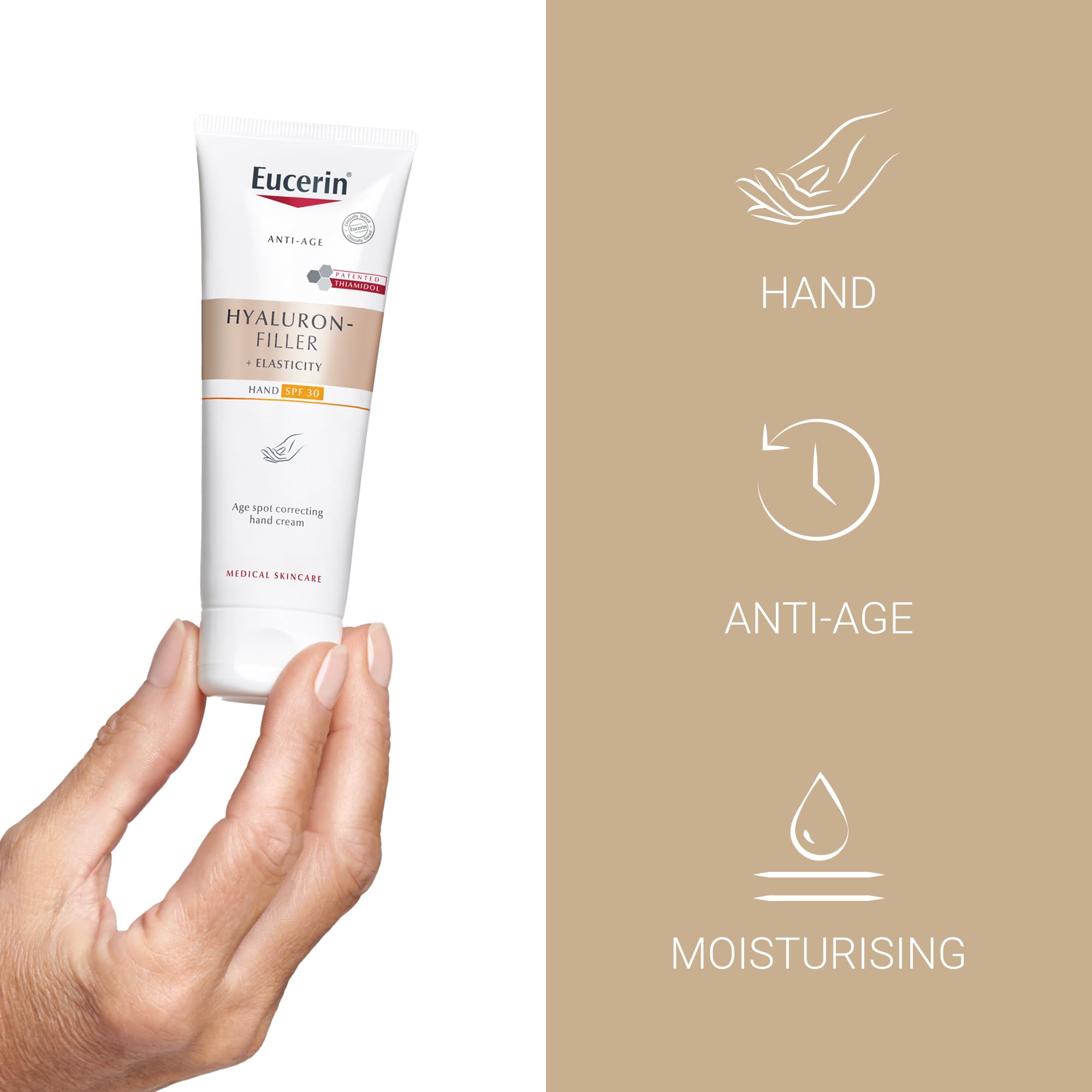 Eucerin Hyaluron-Filler + Elastizitäts-Handcreme zur Korrektur von Altersflecken LSF 30 3