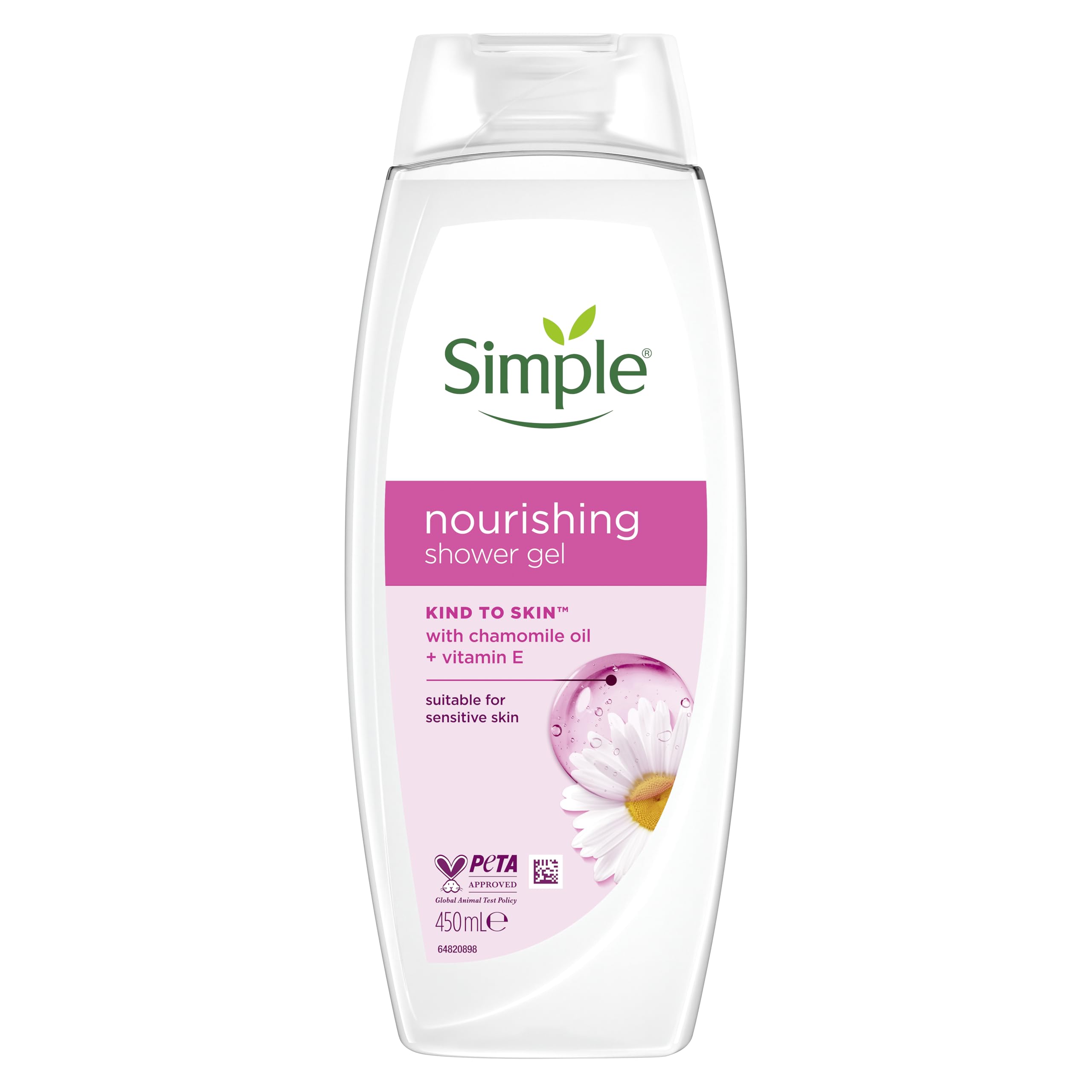 Simple Kind to Skin Pflegendes Duschgel mit Vitaminen und natürlichen Inhaltsstoffen
