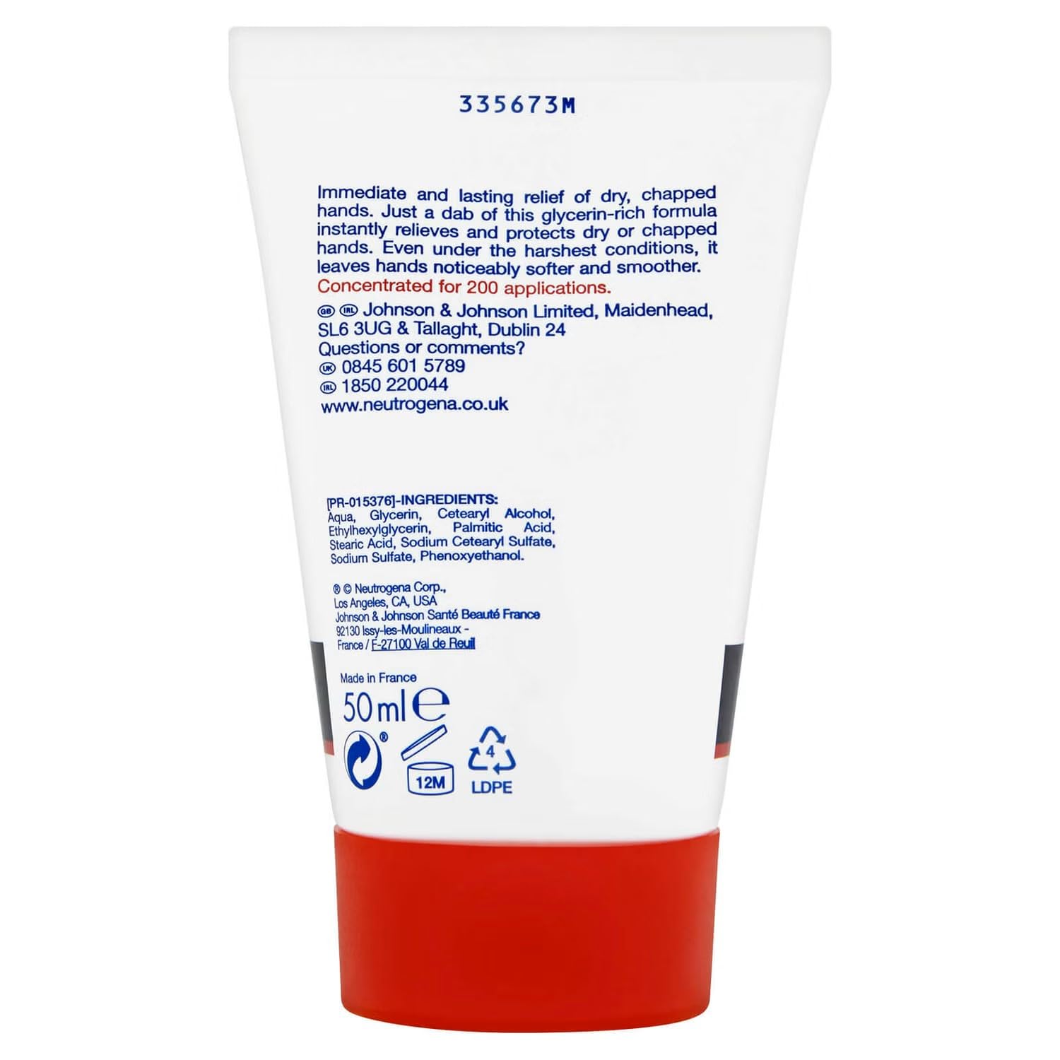 Neutrogena Norwegian Formula Concentrated Unscented Hand Cream with Glycerin & Vitamin E (75ml)