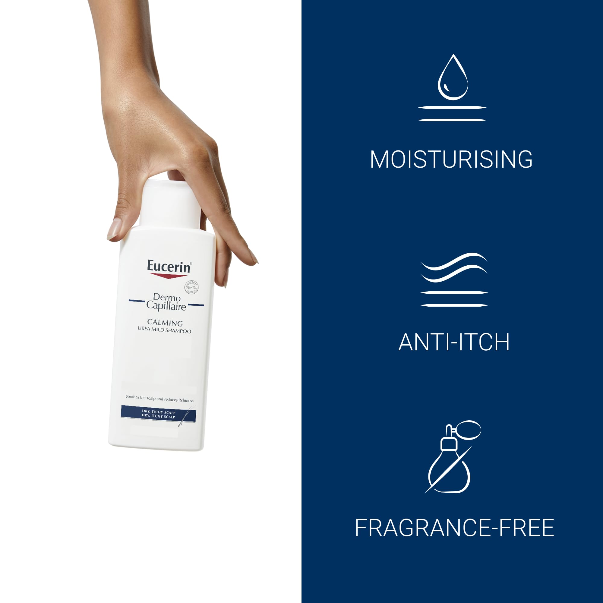 Eucerin DermoCapillaire Calming Urea Shampoo for Dry, Itchy Scalp 250 ml 3