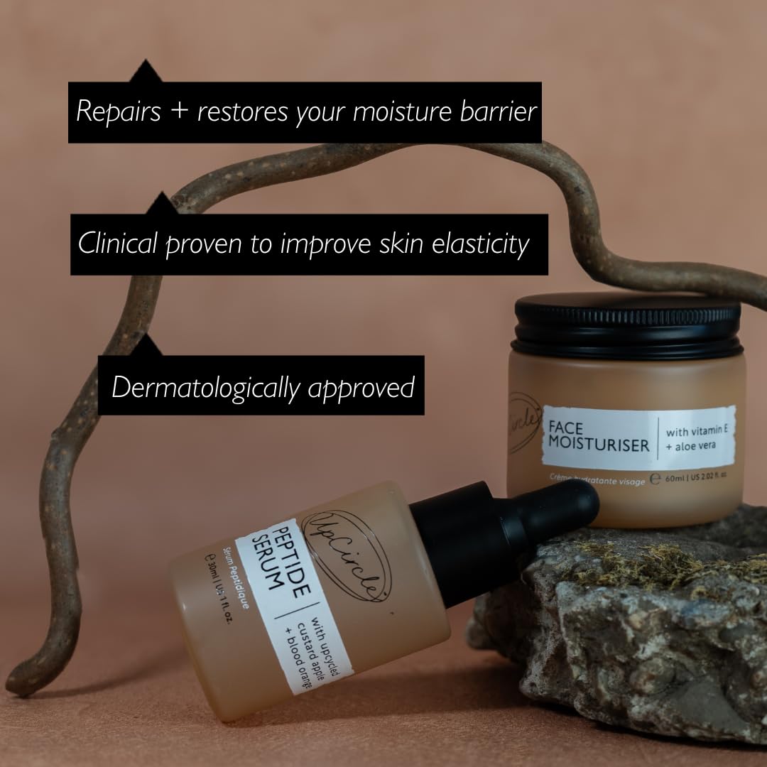UpCircle Elasticity Boosting Duo: Peptide Serum & Face Moisturiser for Sensitive Skin 3