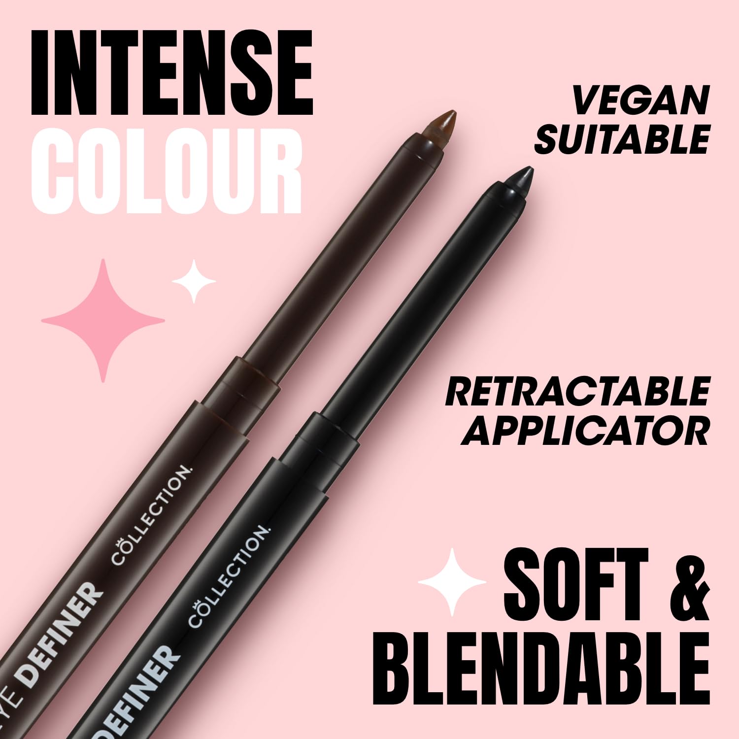 Collection Cosmetics Eye Definer Eyeliner Pencil, 4g, Black - Soft & Blendable 4