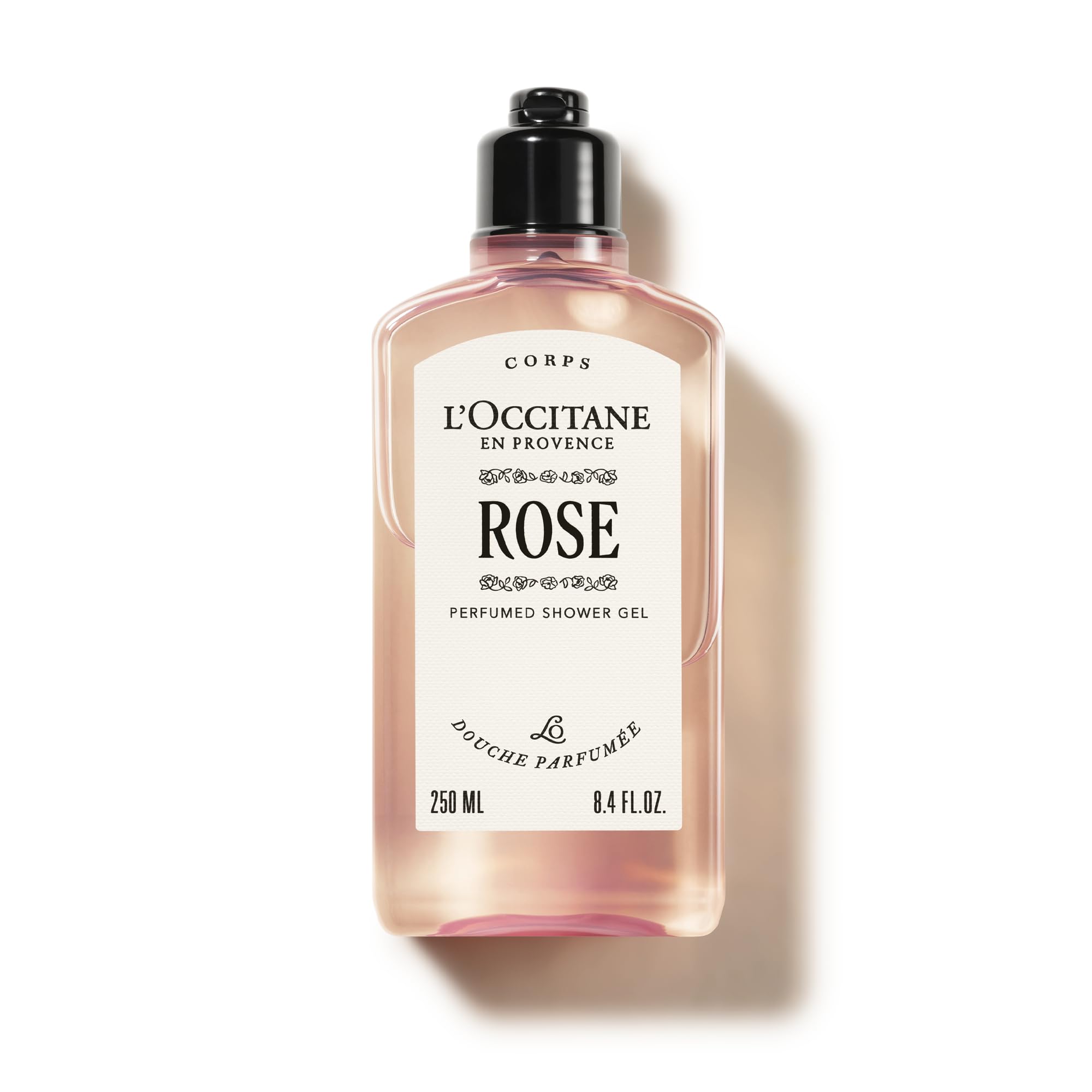 L'OCCITANE Rose Shower Gel 250ml - Floral Body Wash with Romantic Scent