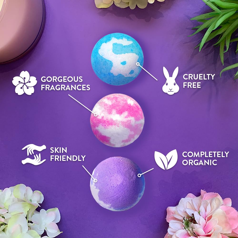 ZIMPLI 3 x UK Made Value Bath Bombs Gift Set with Essential Oils 3