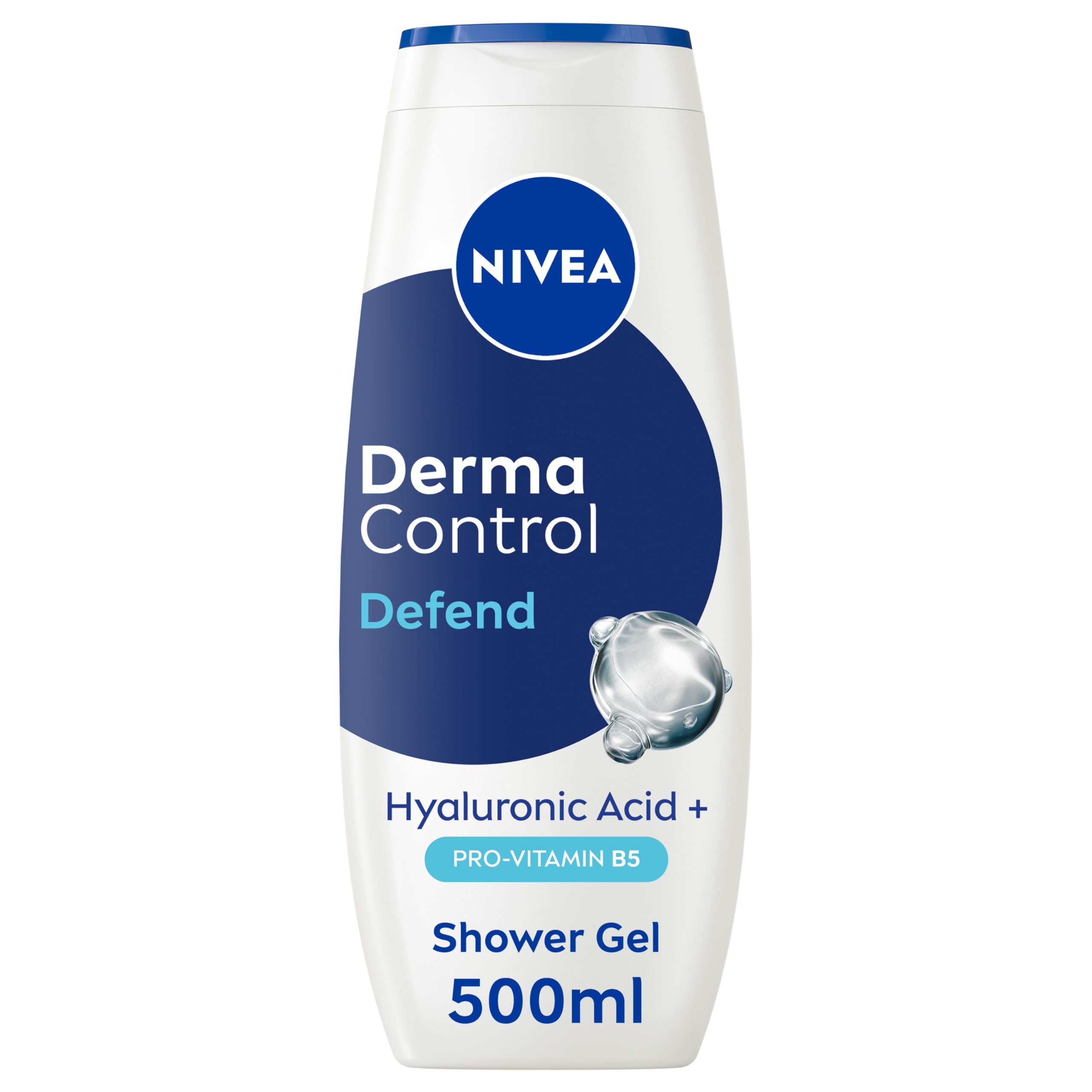 NIVEA Derma Control Defend Shower Gel 500ml with Hyaluronic Acid & Vitamin B5