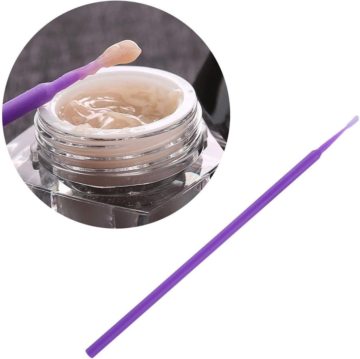 LauCentral 200PCS Disposable Micro Applicator Brushes for Makeup & Eyelash Application 4
