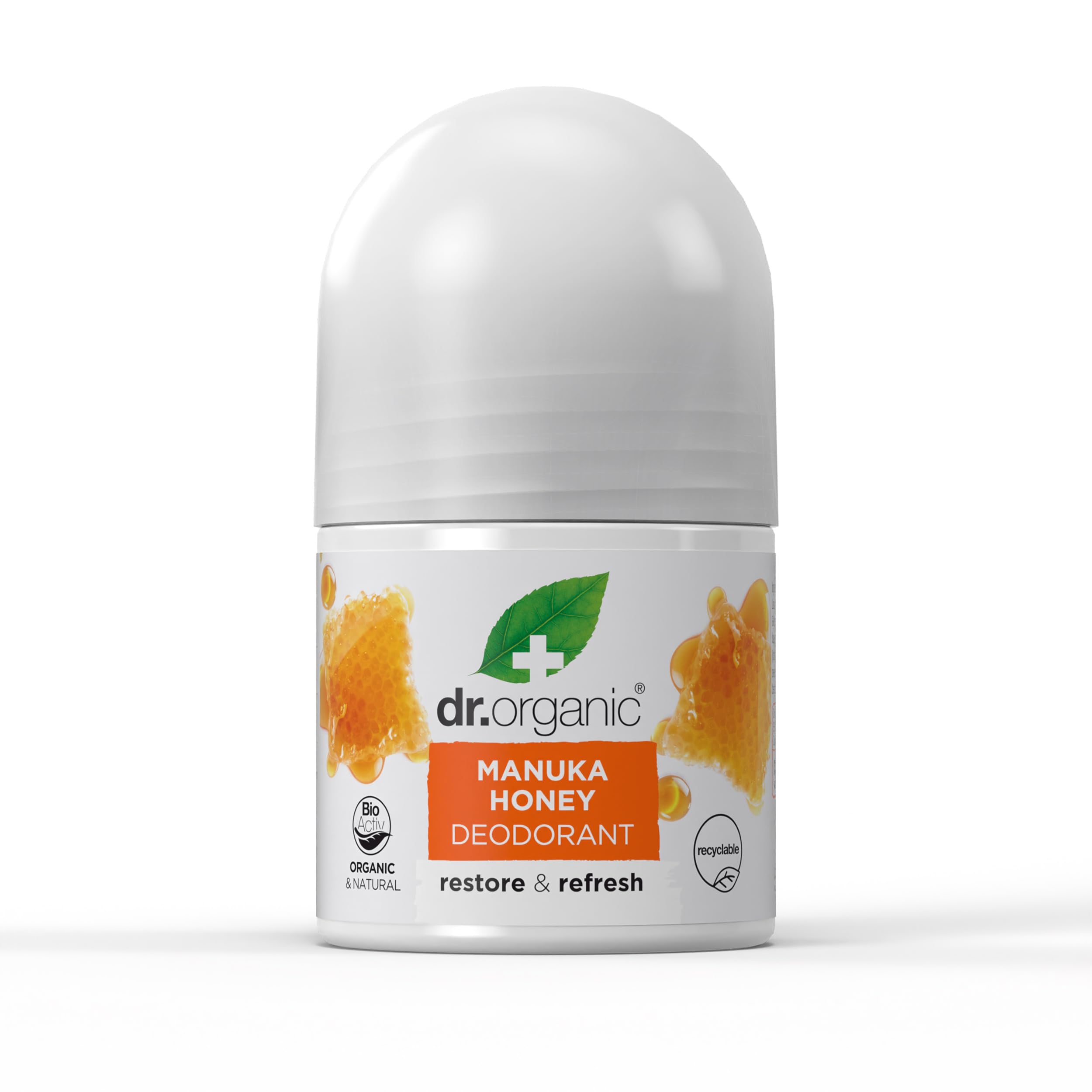 Dr. Organic Manuka Honey Deodorant Roll-On, Aluminium Free, Natural & Organic
