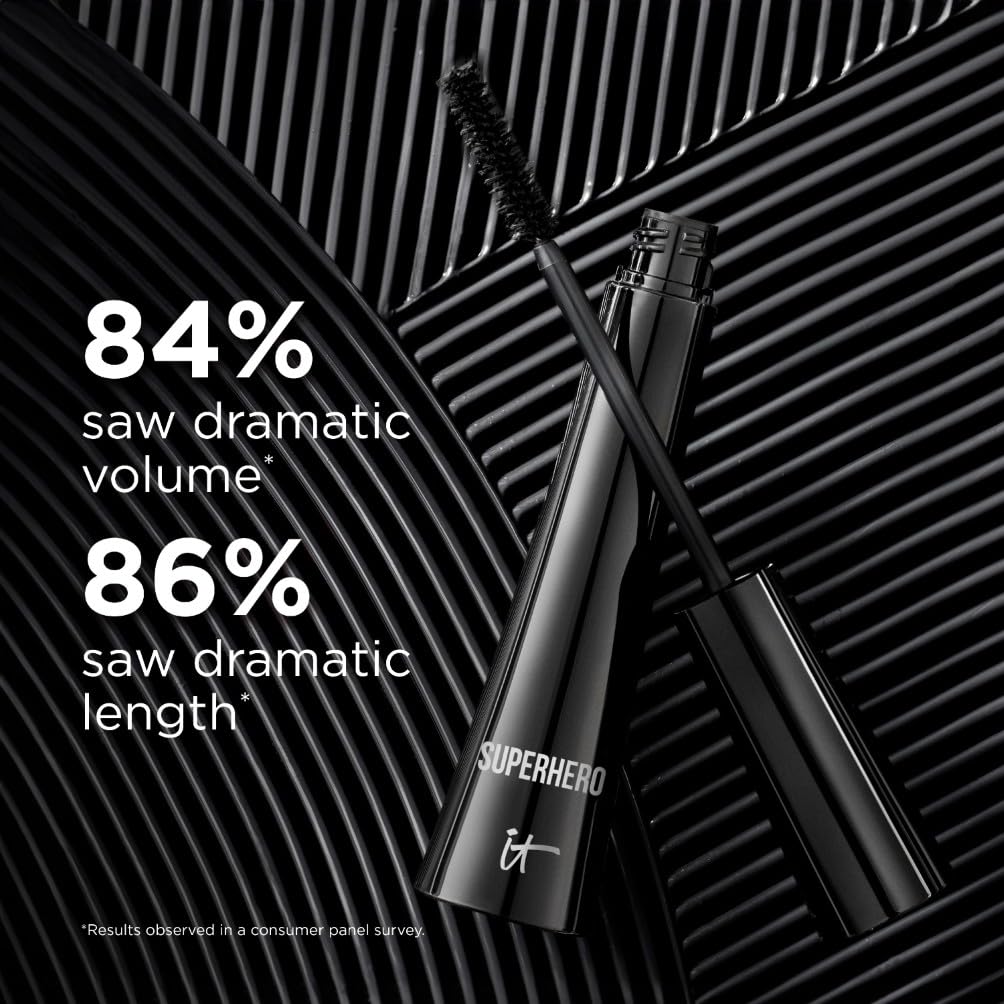 IT Cosmetics Superhero Mascara for Volumizing and Lengthening Lashes with Bio 7