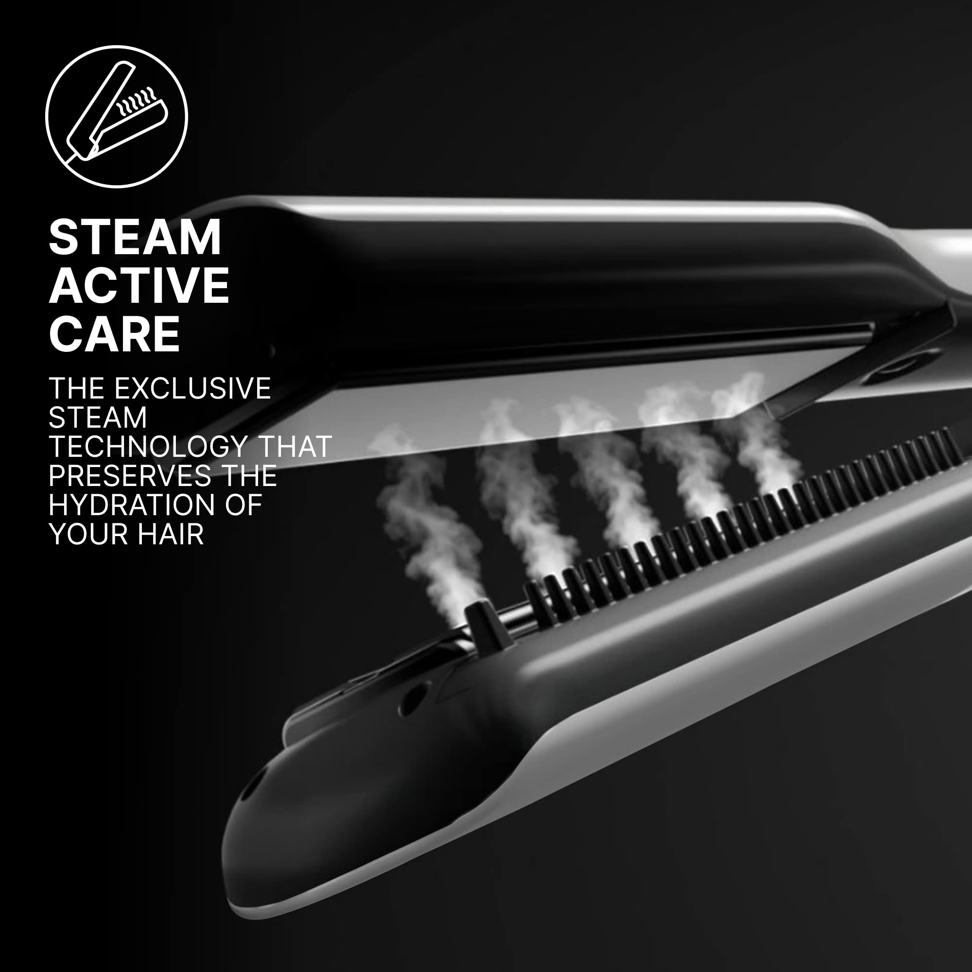 BELLISSIMA Steam Elixir Hair Straightener with Argan Oil Ceramic Plates