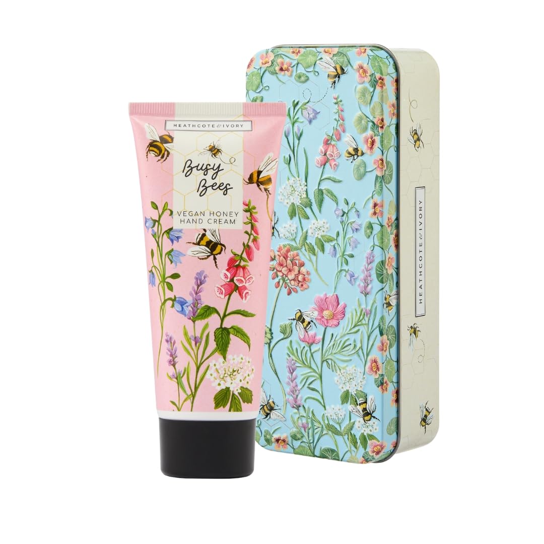 Heathcote & Ivory Orange Blossom & Honey Hand Cream 100ml in Reusable Embossed Tin