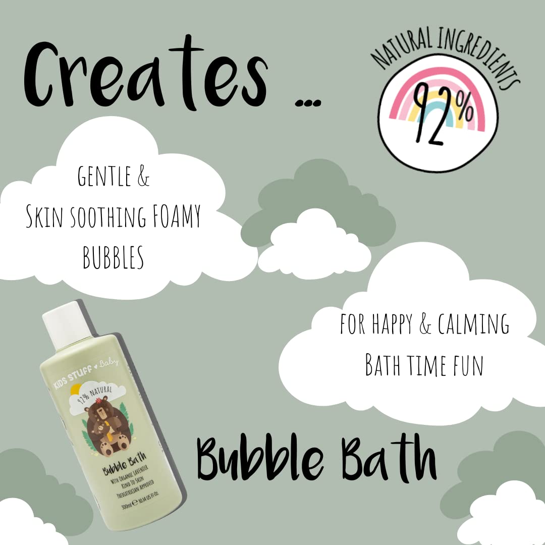 Kids Stuff Baby Bubble Bath 300ml with Organic Lavender Oil for Sensitive Skin