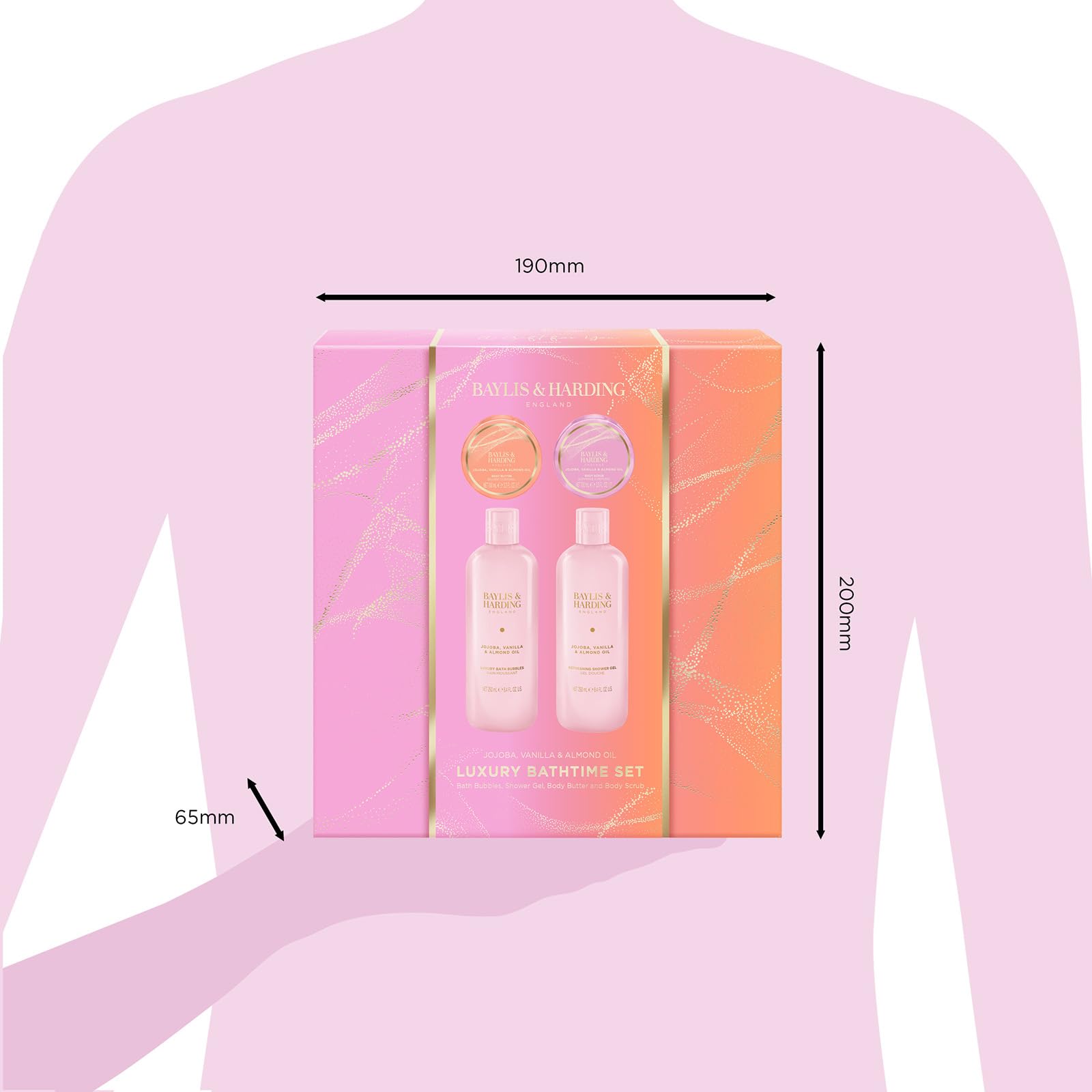 Baylis &amp; Harding Verwöhn-Geschenkset mit Jojoba-, Vanille- und Mandelöl – vegan 6