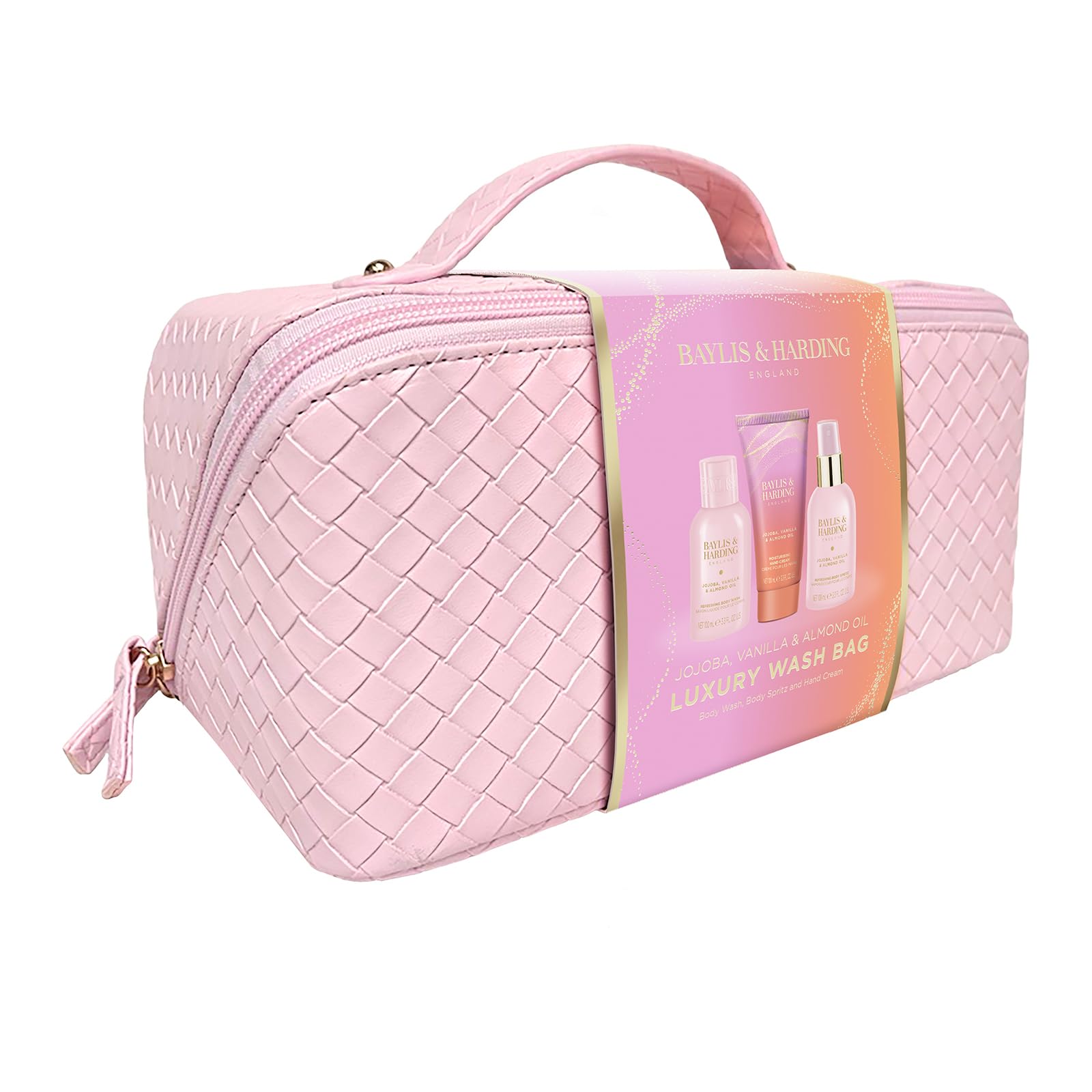 Baylis &amp; Harding Luxus-Waschtaschen-Geschenkset mit Jojoba-, Vanille- und Mandelöl – veganfreundlich 8