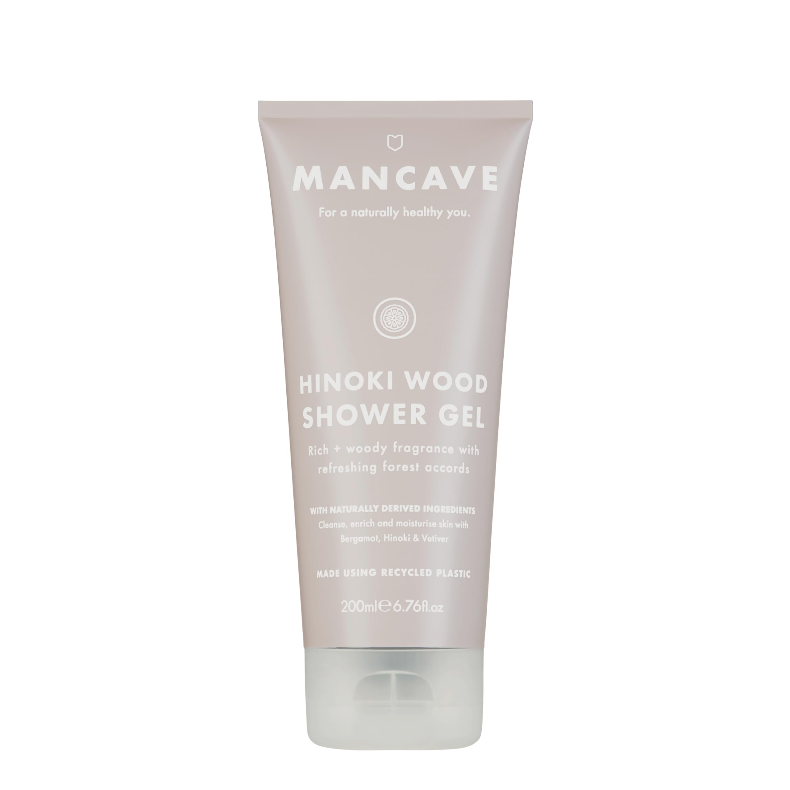 ManCave Hinoki Wood Shower Gel for Men with Natural Woody Aroma