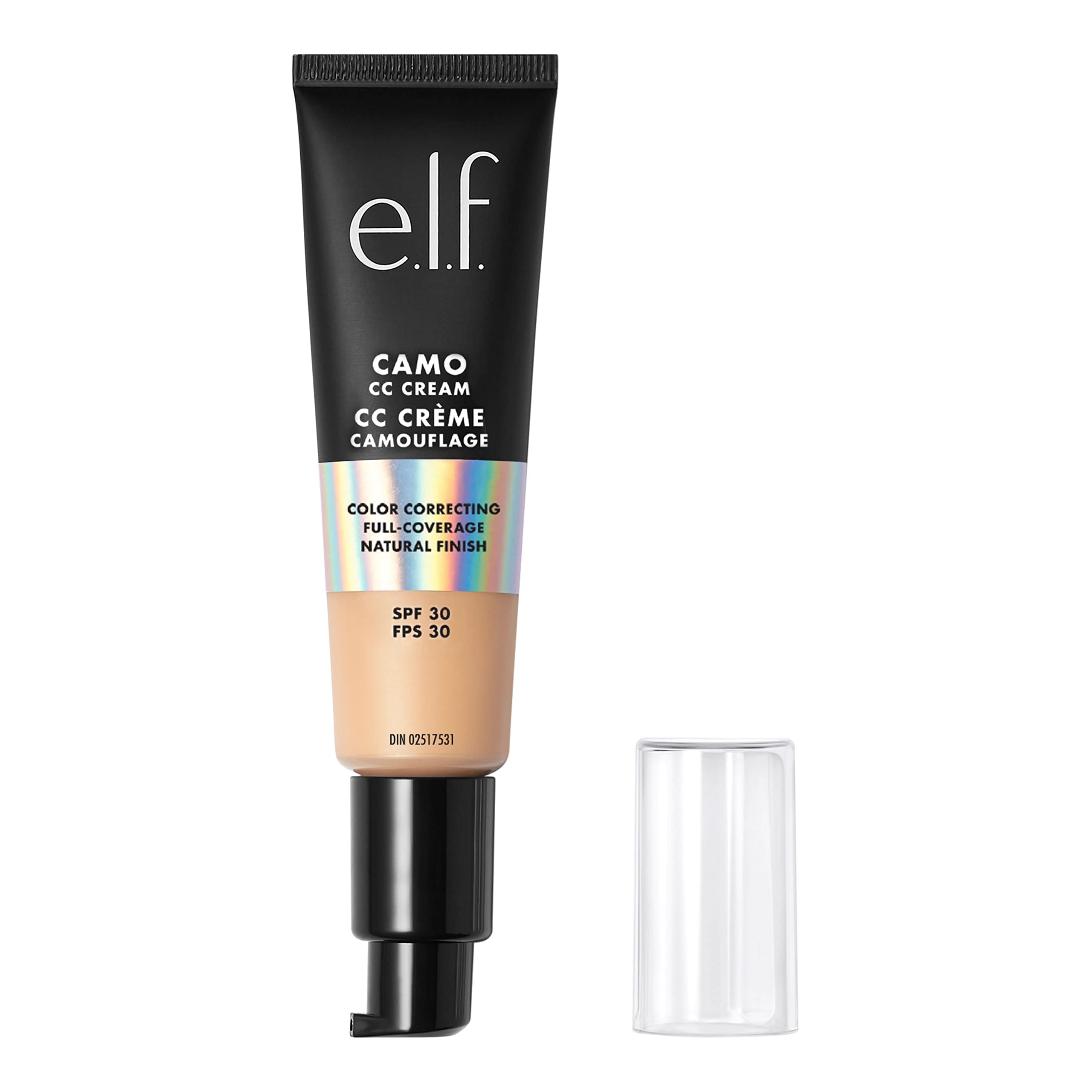 e.l.f. Camo CC Cream Medium-To-Full Coverage Foundation SPF 30 Light 240 W