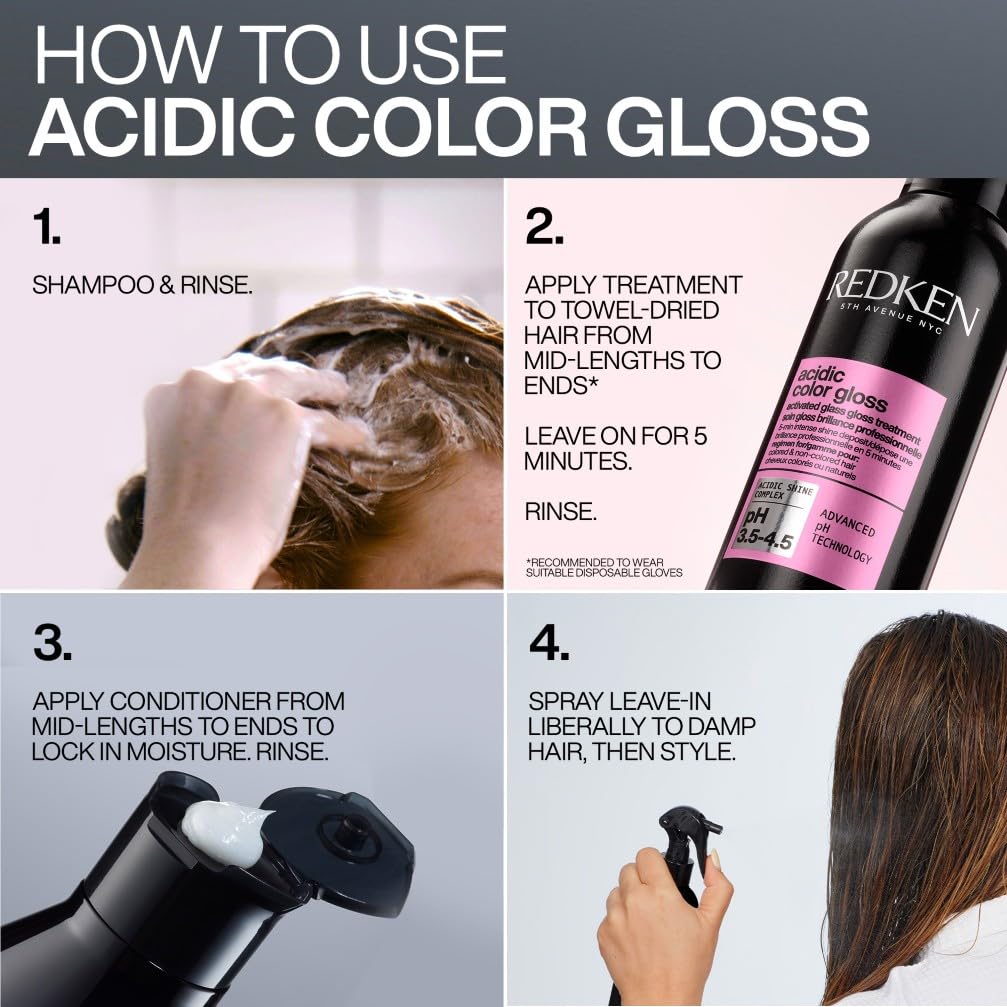 Redken Acidic Color Gloss Conditioner for Colour Protection and Glass-Like Shine 6