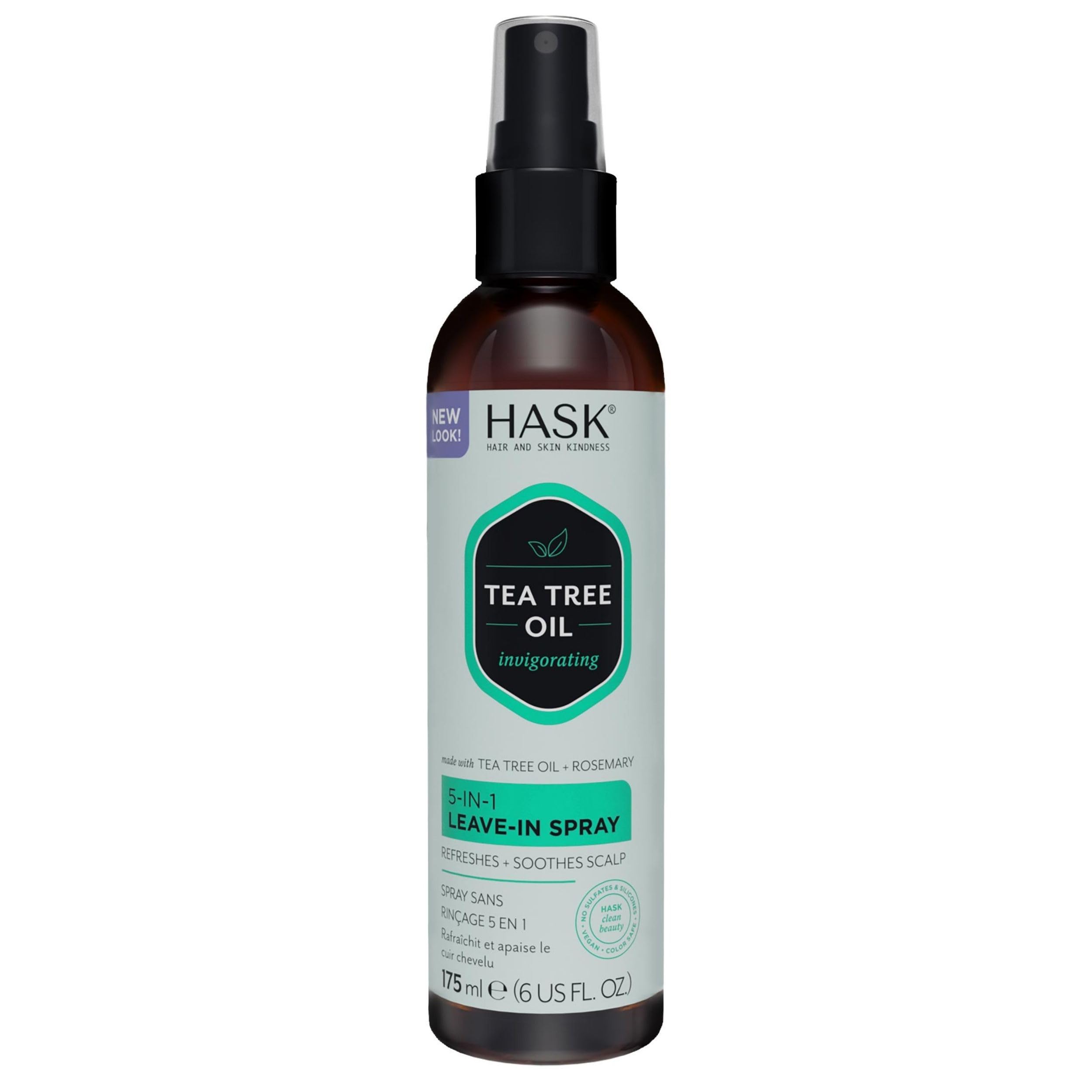 HASK Tea Tree Oil 5-in-1 Leave-In Conditioner for Soothing and Restoring Hair