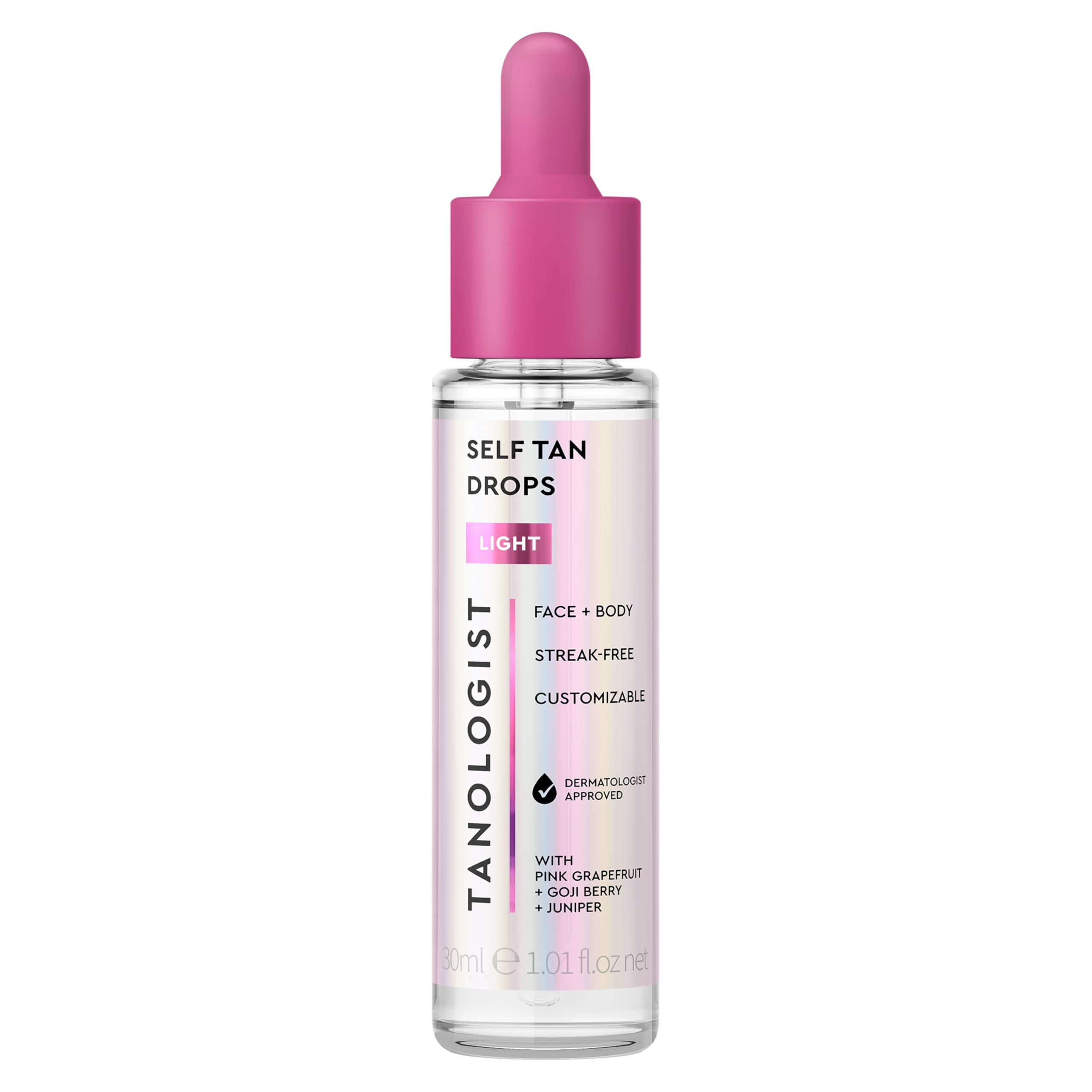 Tanologist Selbstbräunungstropfen Light (30 ml) – Selbstbräunungstropfen für empfindliche Haut. Dermatologisch getestet. Reine Inhaltsstoffe &amp; vegan.