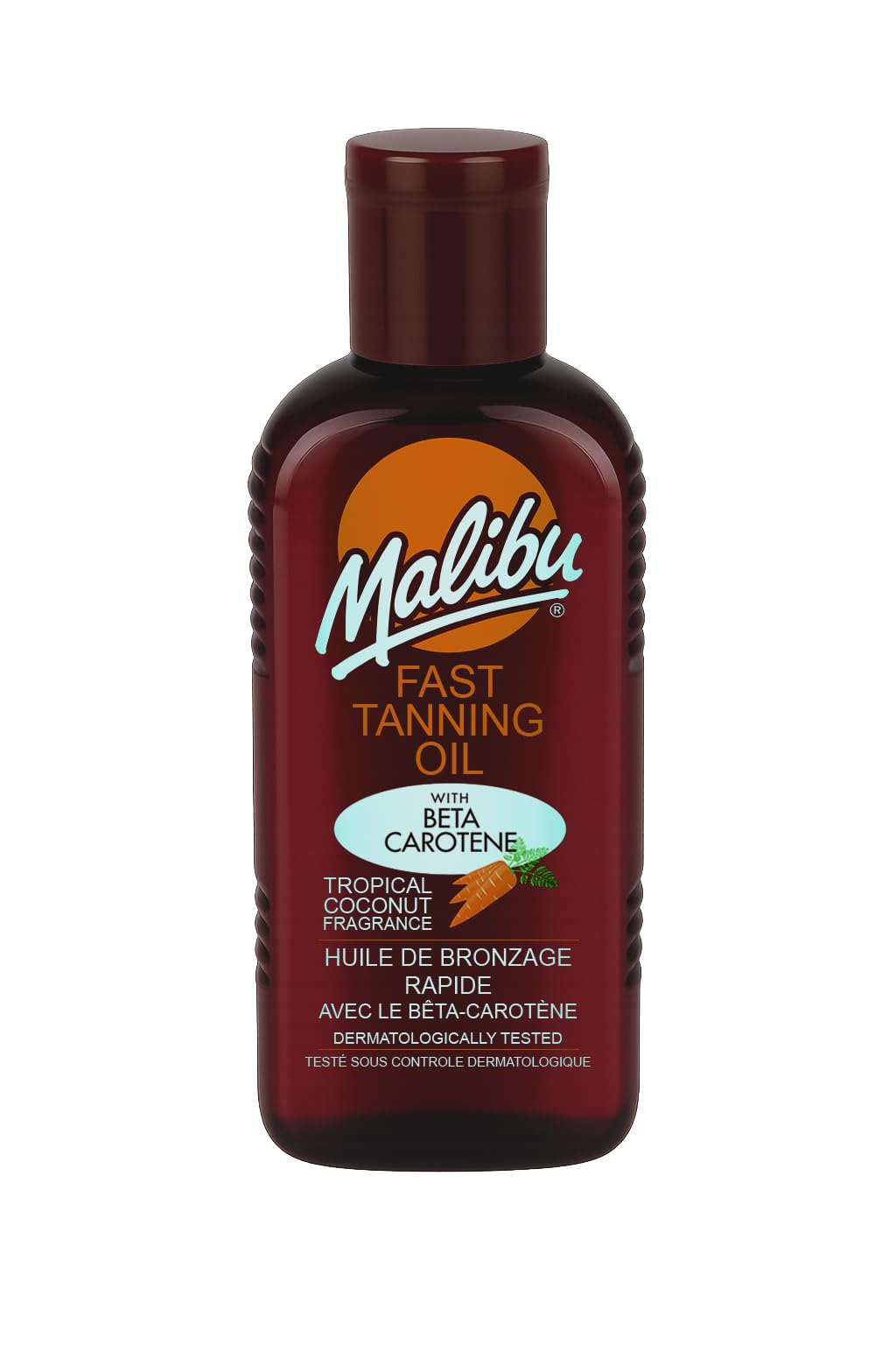 Malibu Sun Bronzing Fast Tanning Oil with Beta Carotene, Water Resistant, 200ml