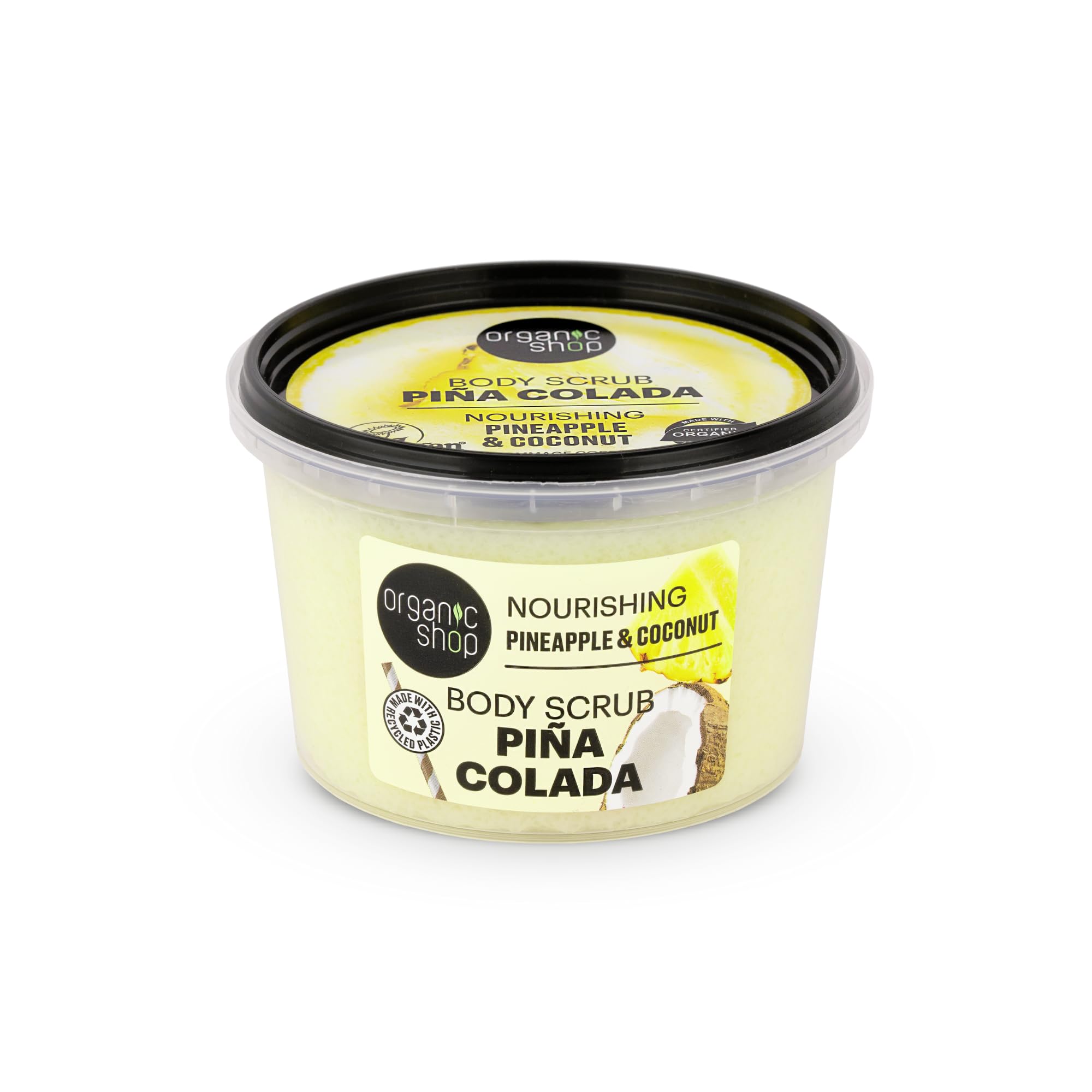 Organic Shop Nourishing Pina Colada Body Scrub with Pineapple & Coconut 250ml