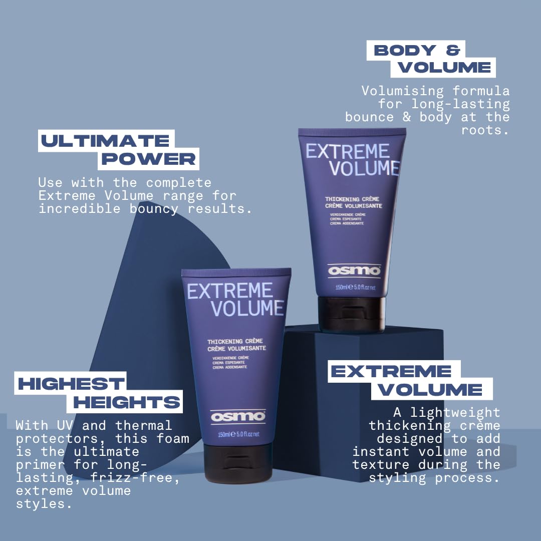 Osmo Extreme Volume Thickening Crème for Fuller Hair with UV & Thermal Protection