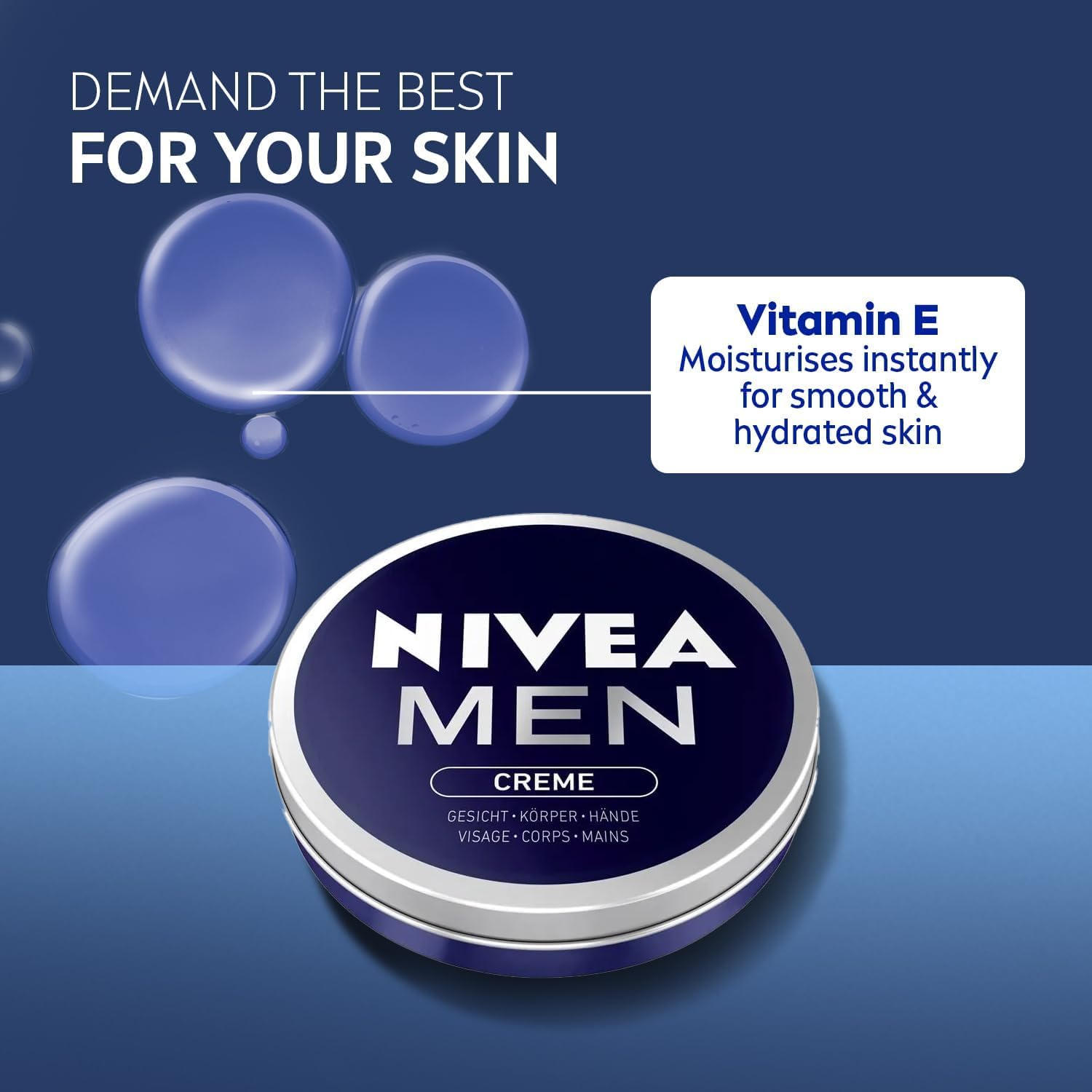 NIVEA MEN – Feuchtigkeitscreme – Gesichts-, Hand- und Körpercreme – Angereichert mit Aloe 3